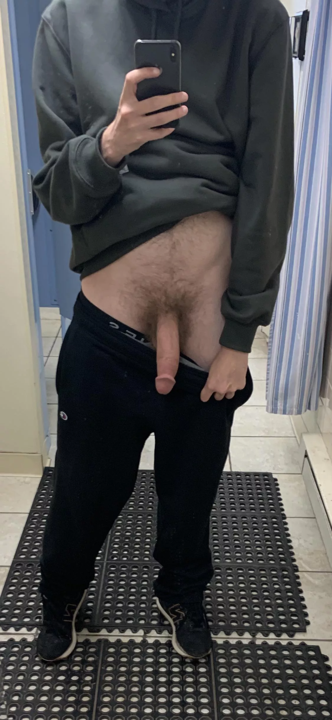 Flashing in the shared restroom on the campground