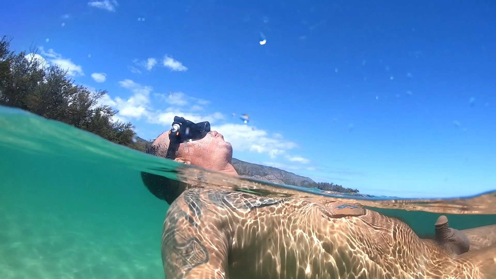 Floating around in Hawaii.