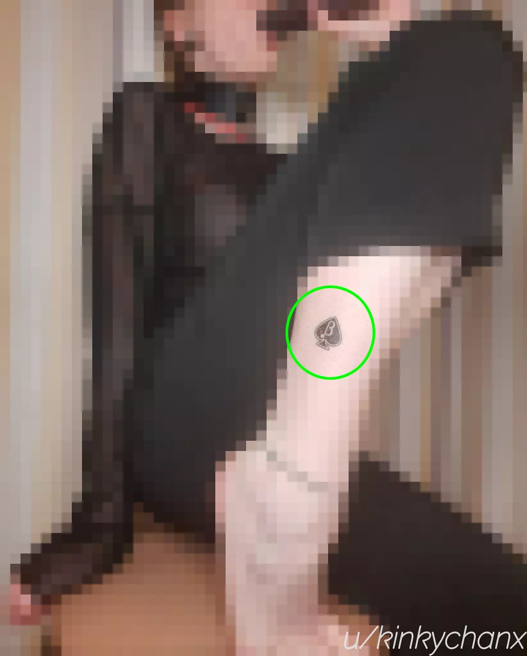 Focus on my qos tattoo, while I keep practicing on that bbc dildo, beta.