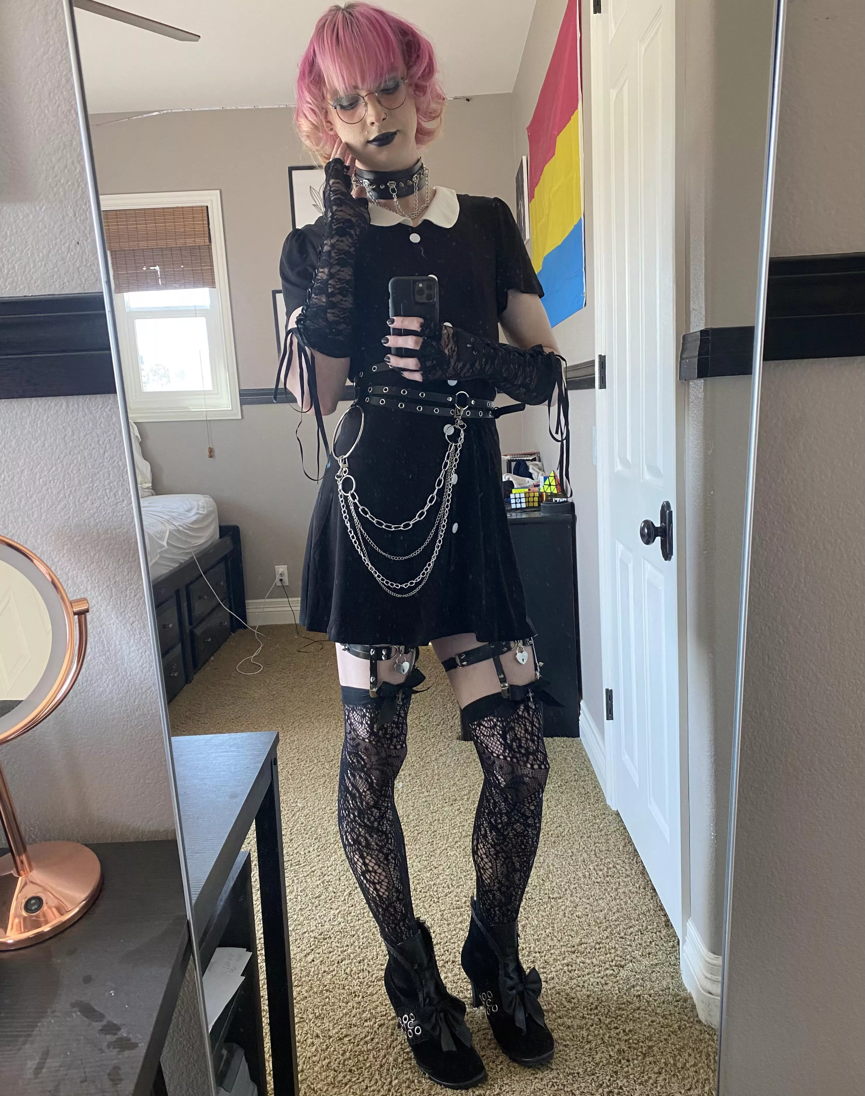 Found a new way to style one of my first dresses 🖤