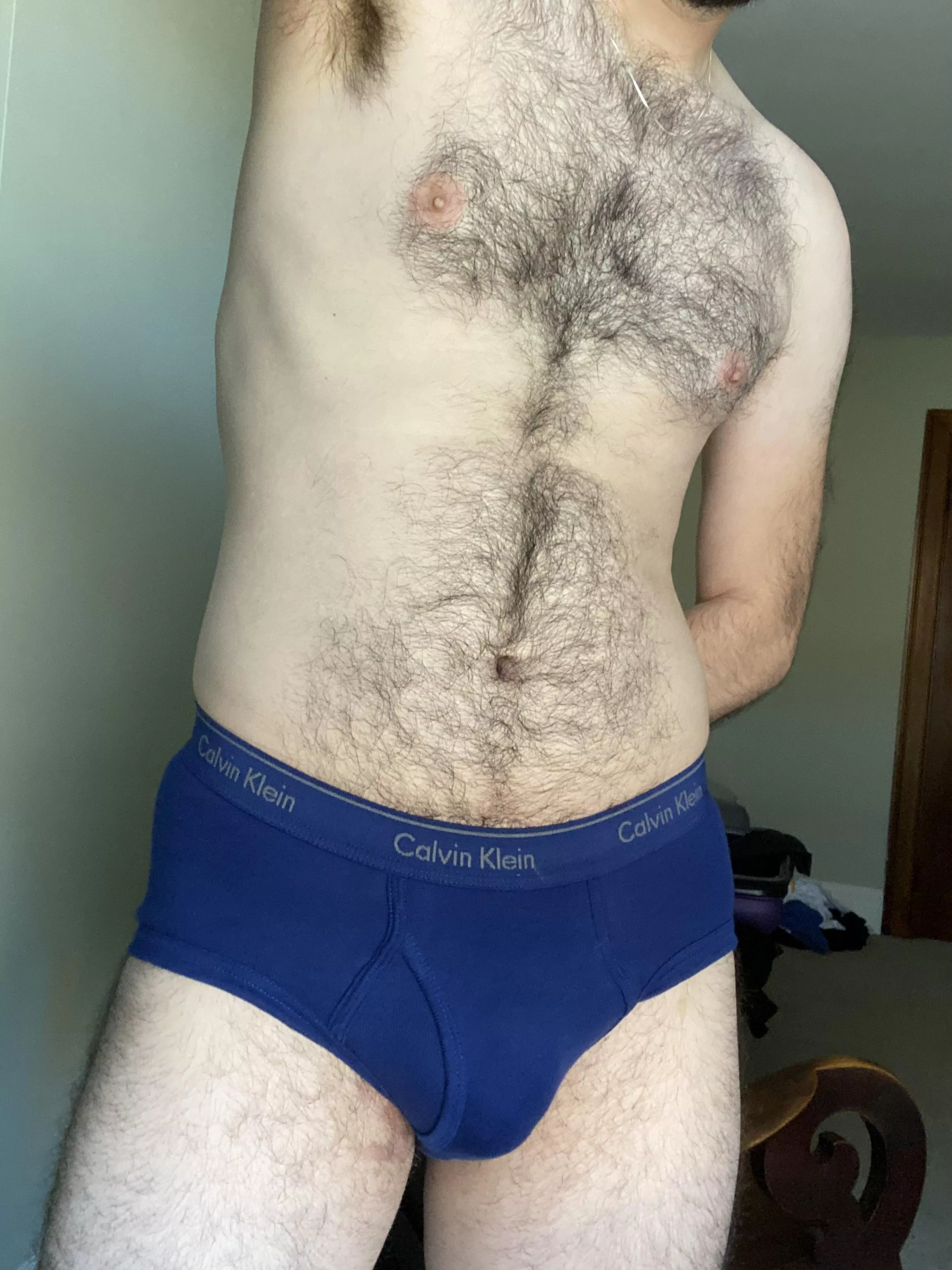 Found a pack of various shades of blue ck briefs at Marshall’s. Normally wear white but I like this cobalt.