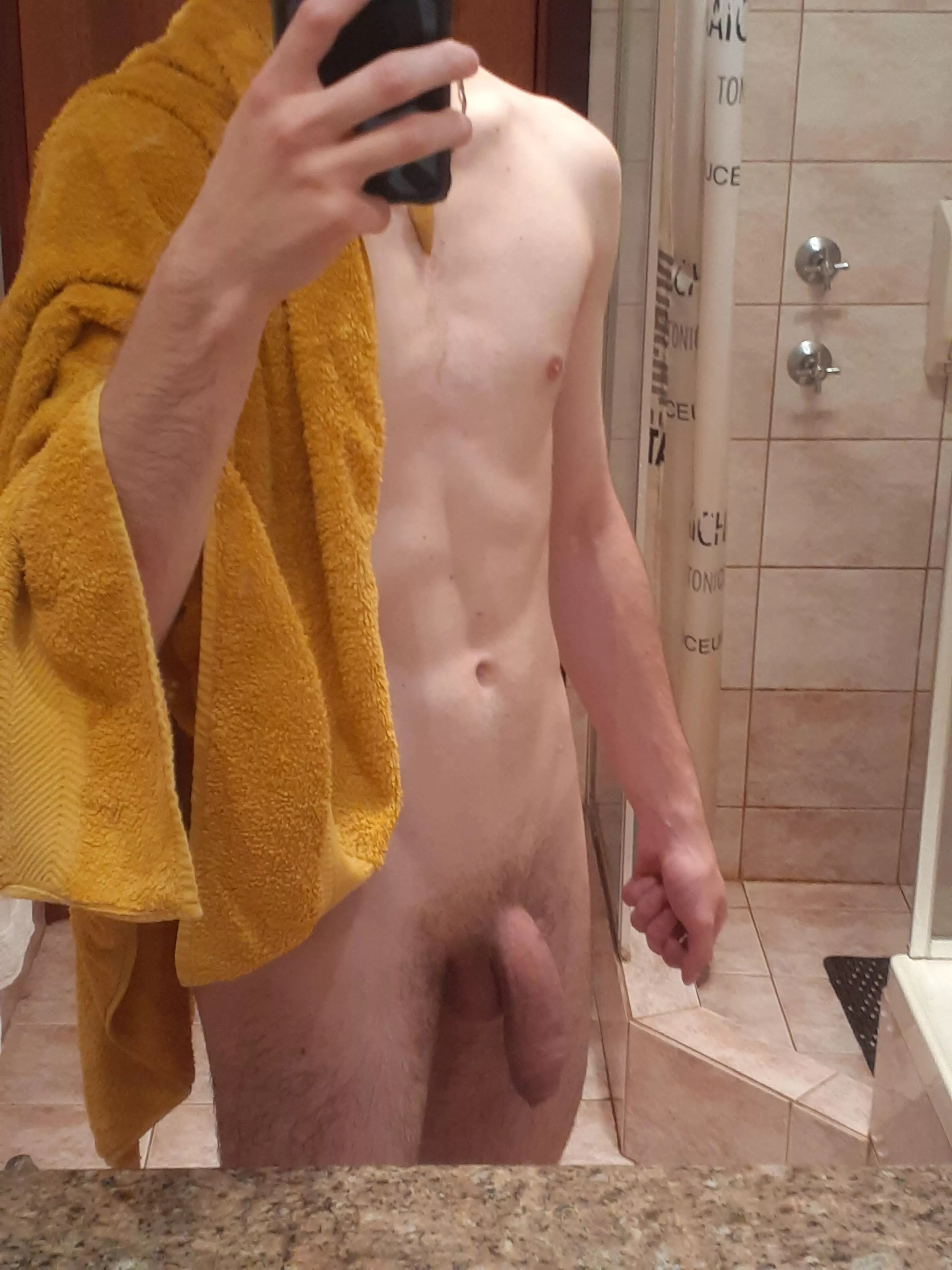 Fresh out of the shower and ready for some fun