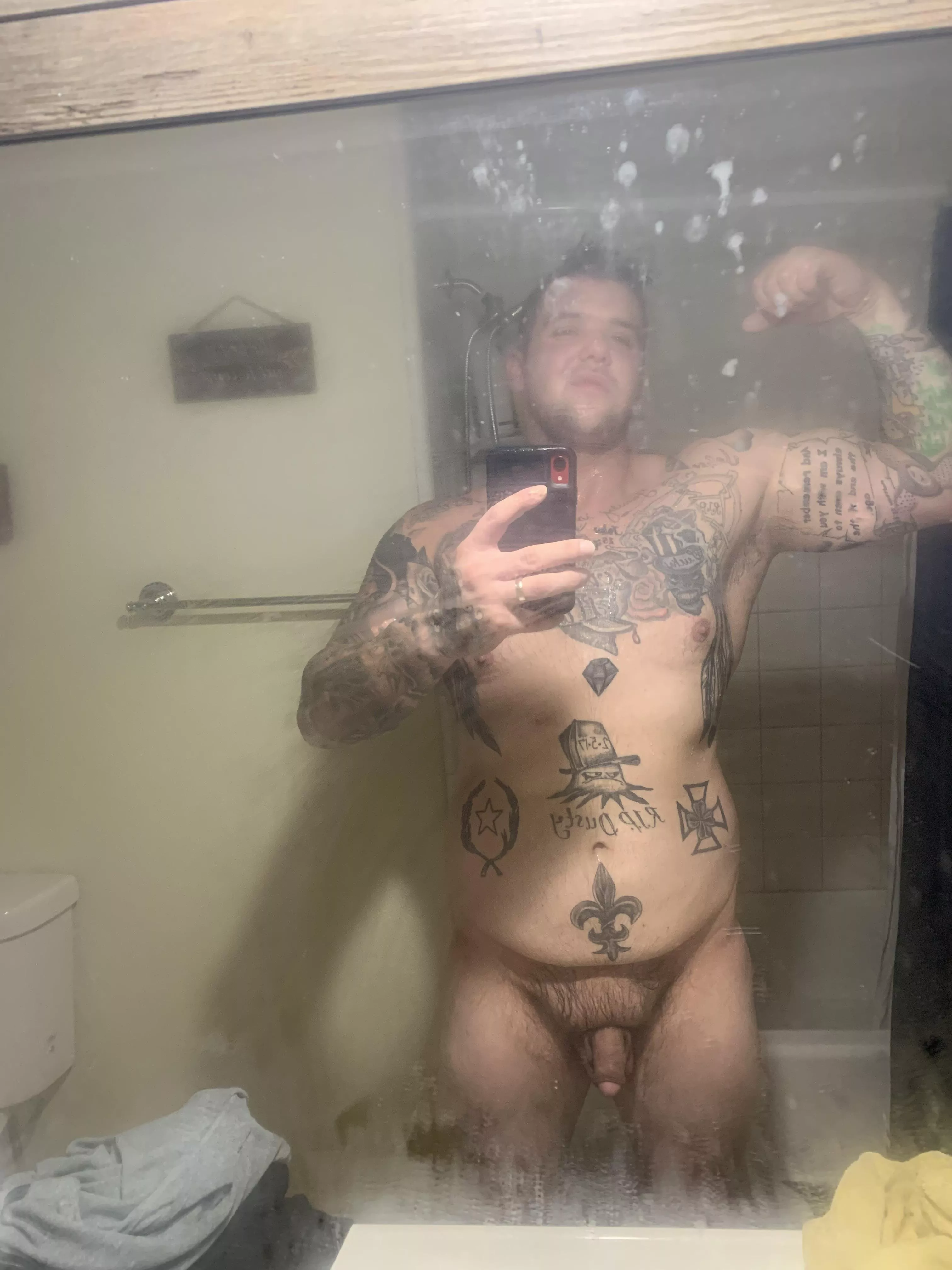 Fresh out the shower with my fat little softie. Ladies honest rating?? Please be kind.