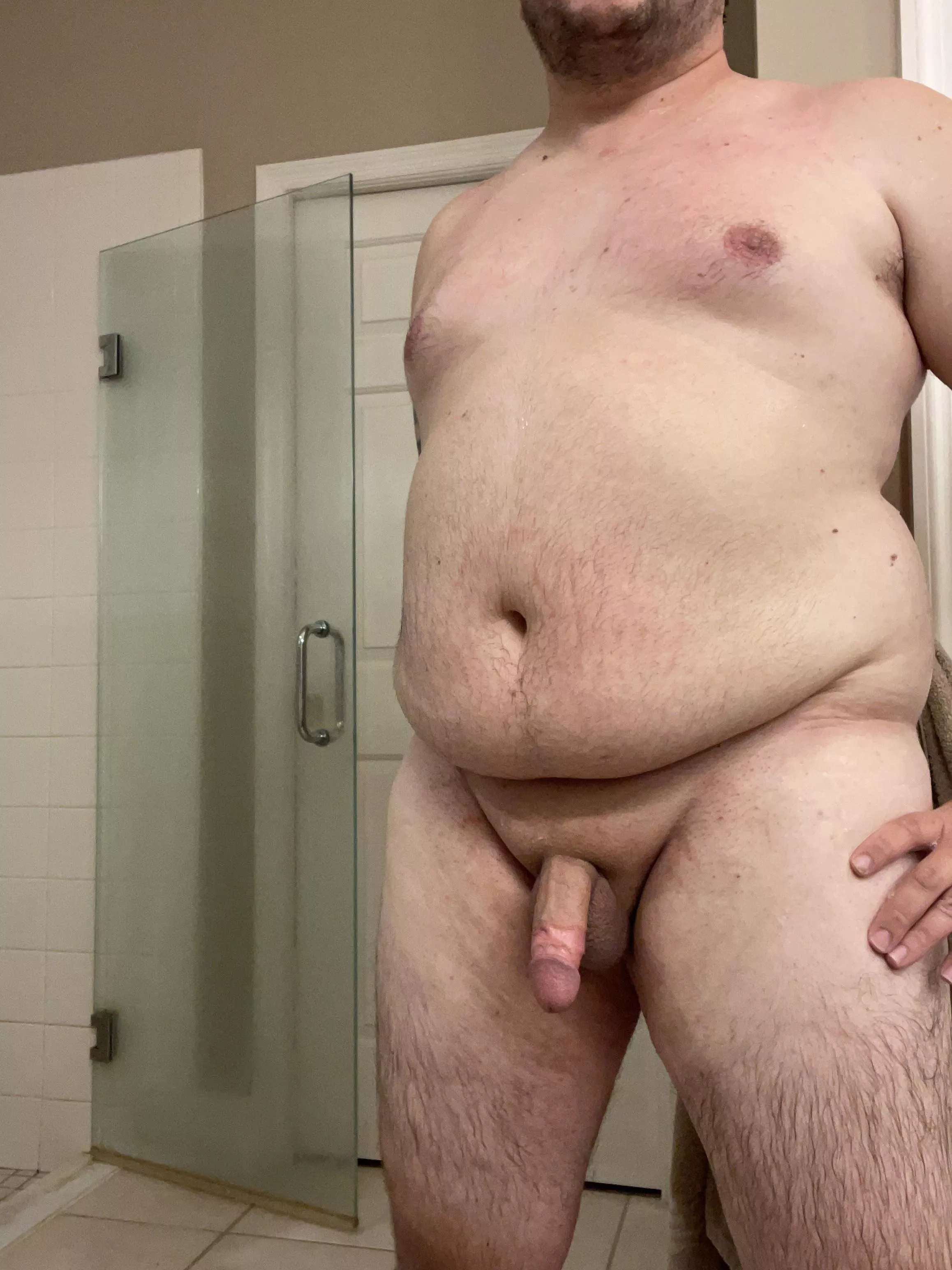 Fresh shaved and showered.