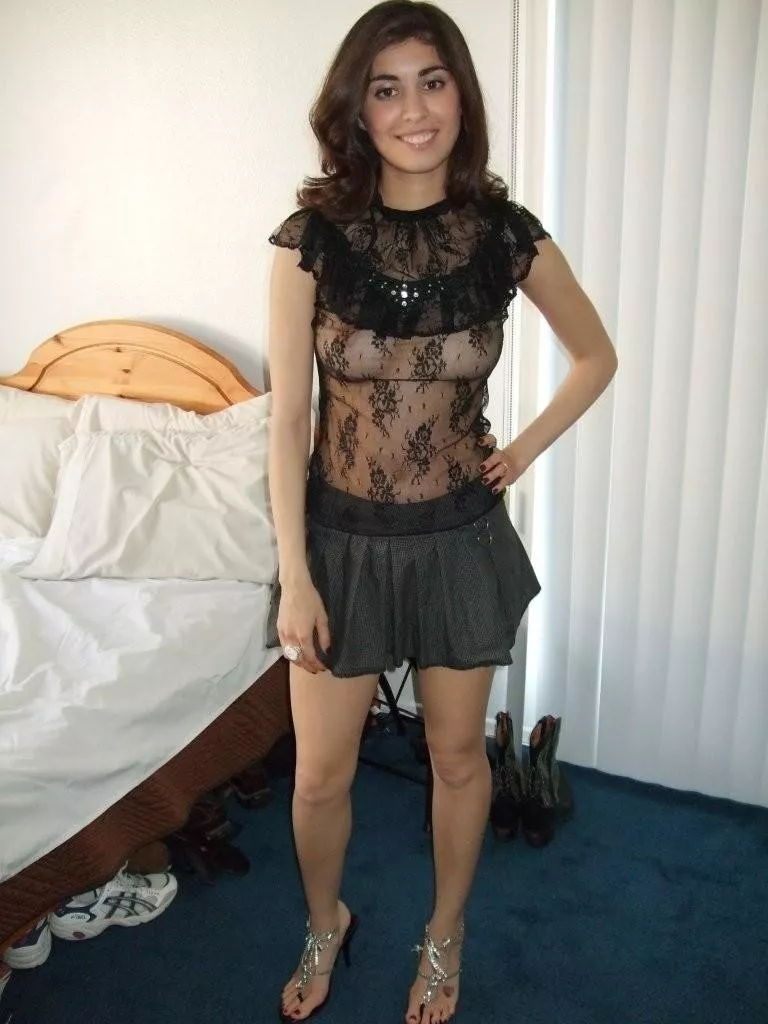 Frilly and see through top