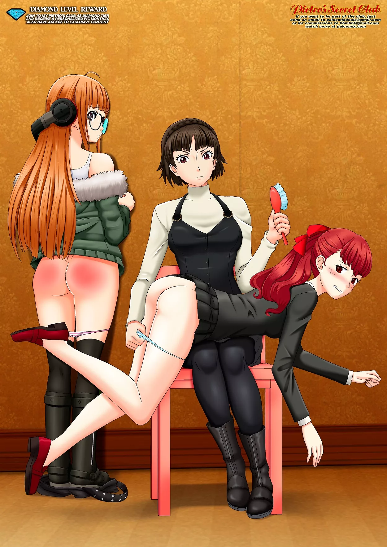 Futaba and Kasumi getting spanked