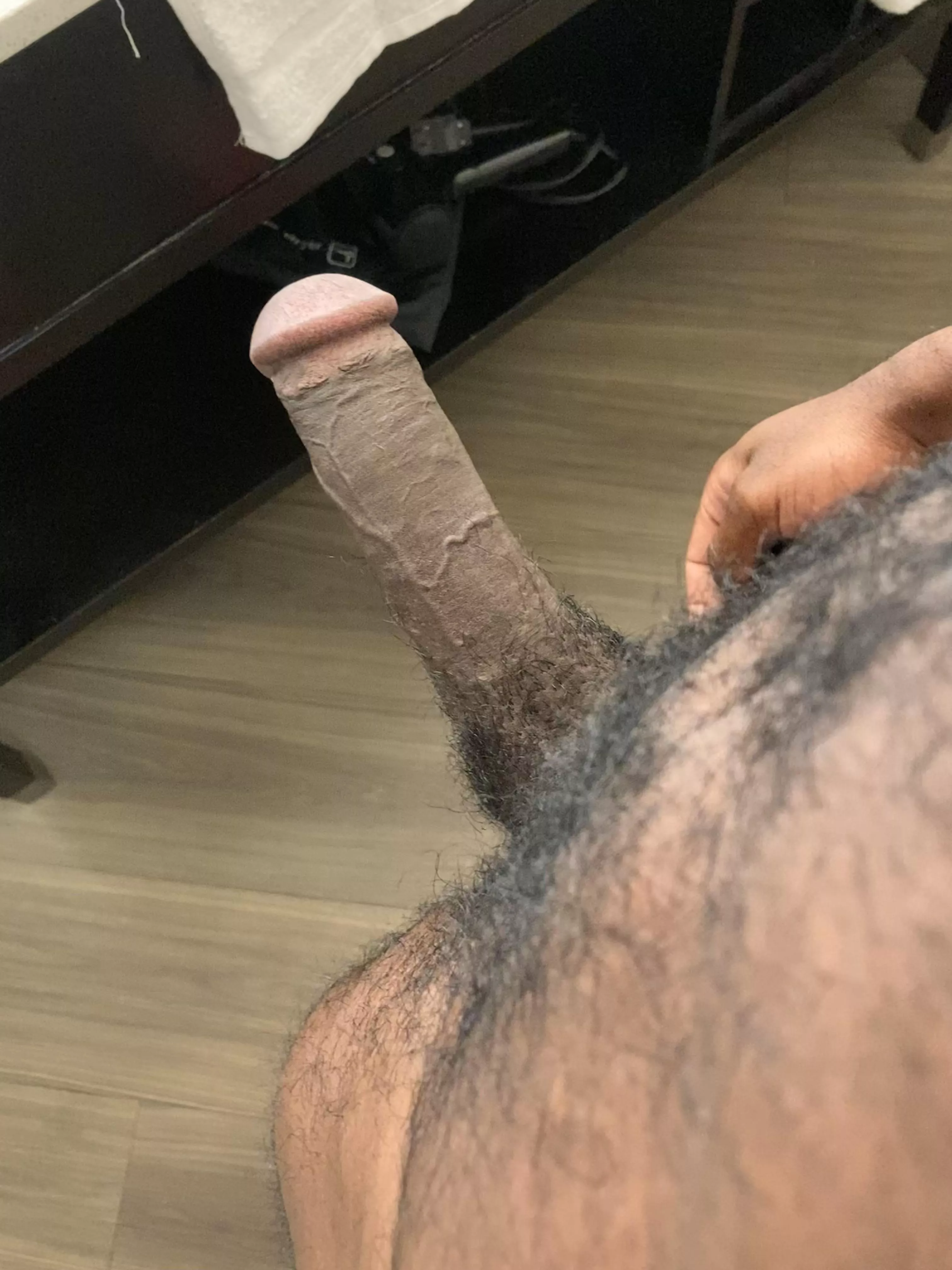 Get on your knees for this big black cock