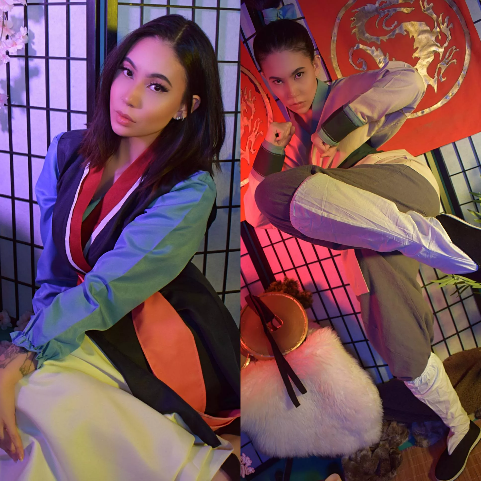 Get you a girl who can do both | Mulan and Ping animated movie cosplays