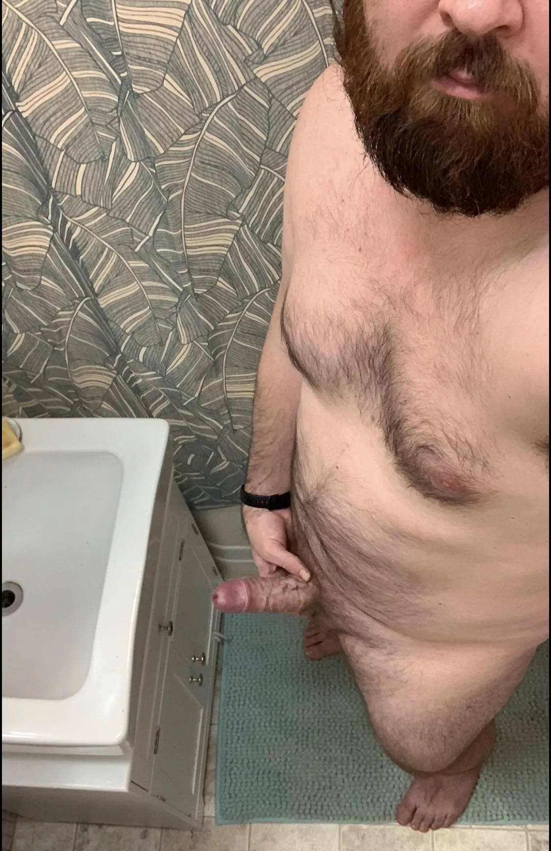 Getting ready to shower