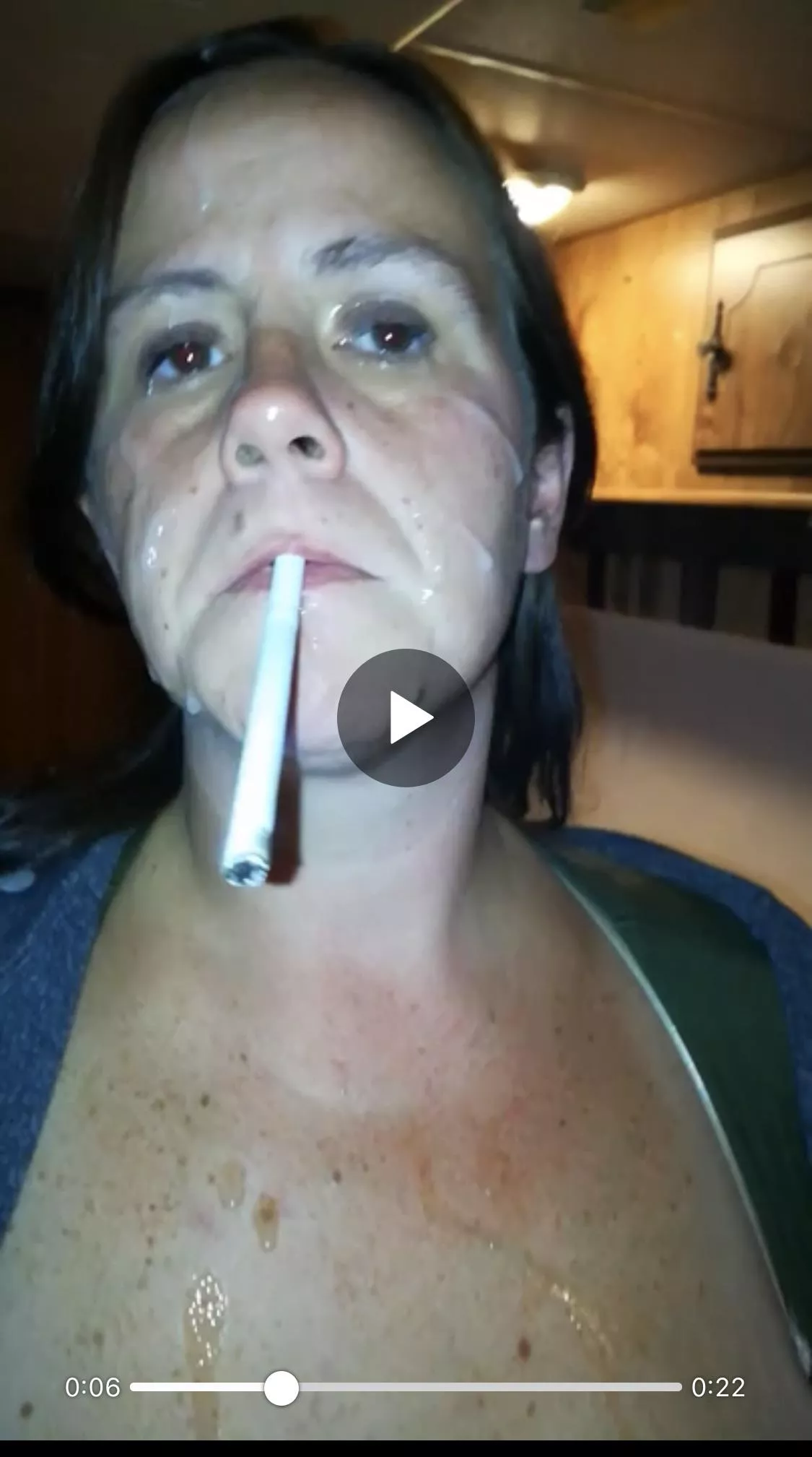 GF smoking after taking facial