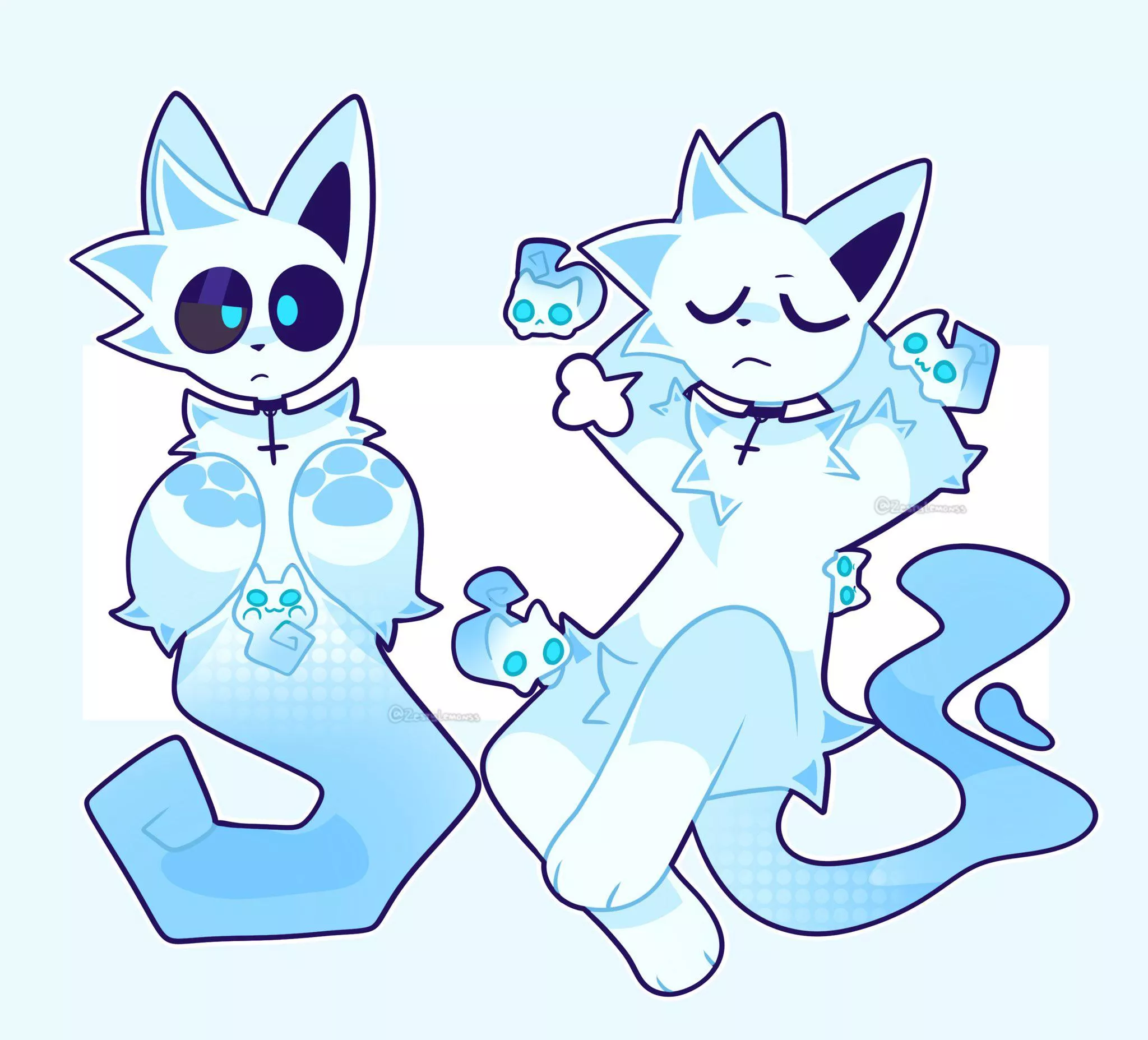 ghost cat ðŸ‘»ðŸ± [ art by me @zestylemonss on twitter ]