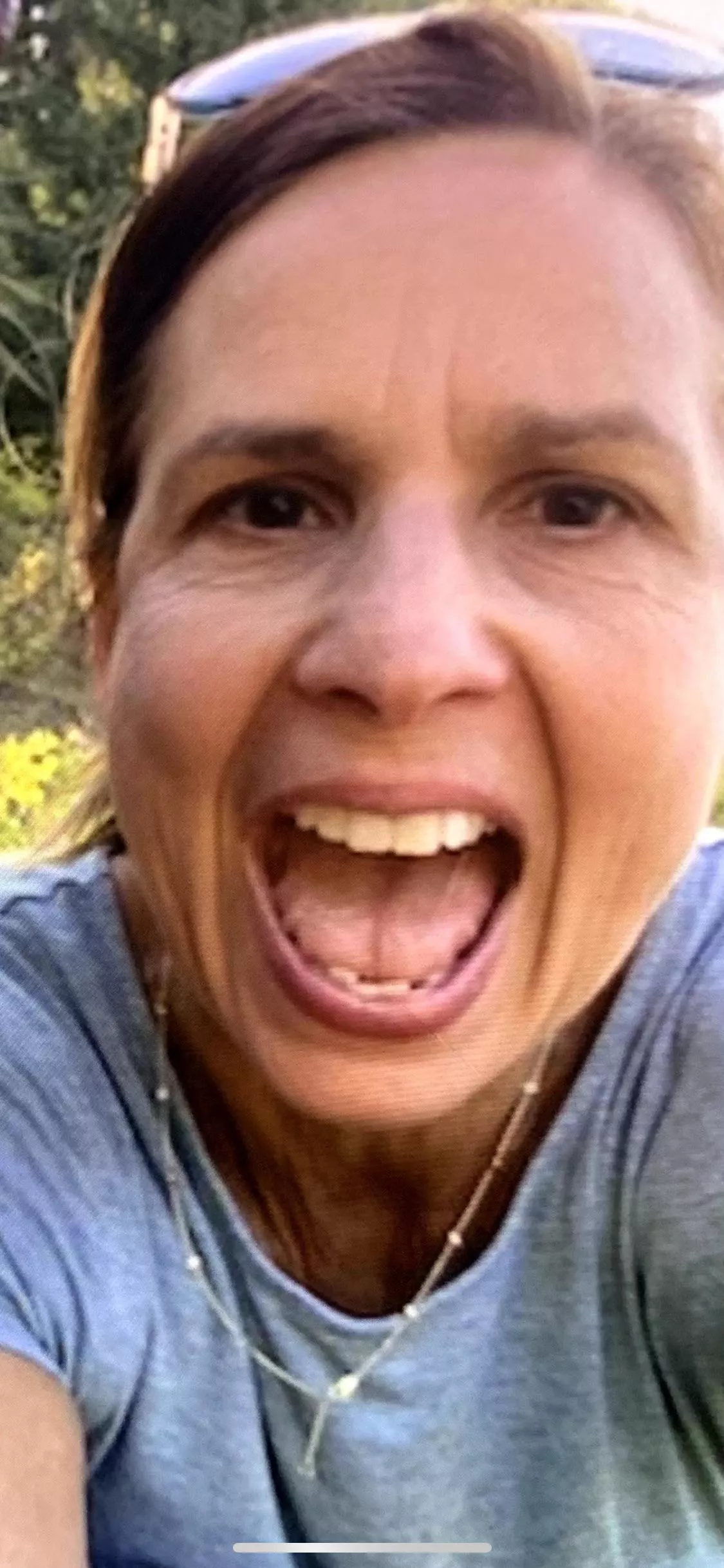 GILF showing off her big mouth