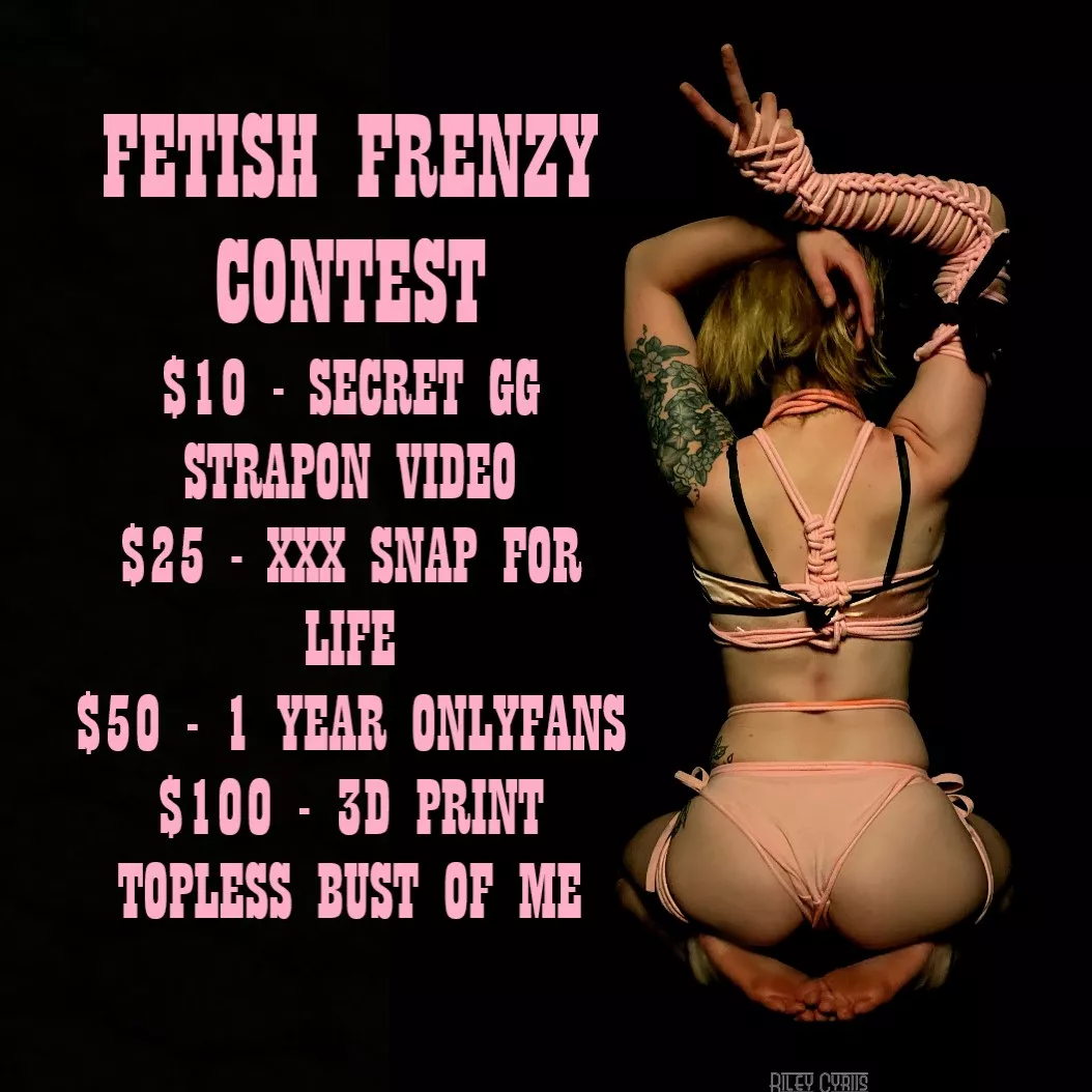 Gimme some votes in the Fetish Frenzy Contest @manyvids and get those sweet prizes! My new 3D printed bust is SO COOL 🥰