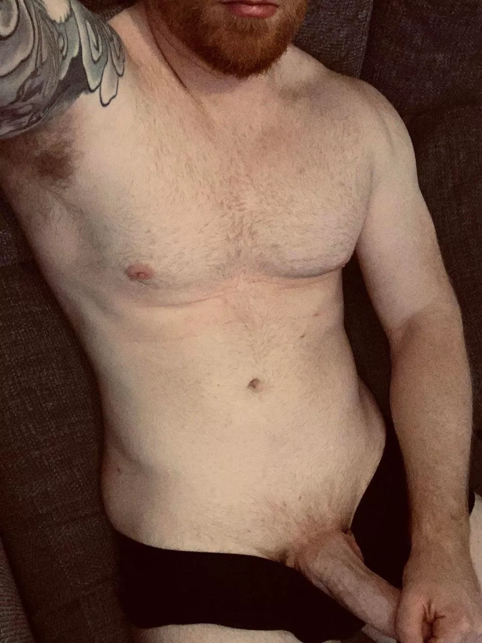 Ginger beard and ginger bonerâ€¦.oh and a few tattoos! Hope everyone likes