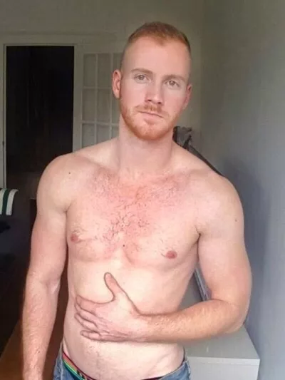 Ginger touching himself