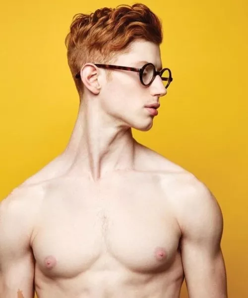 Ginger with glasses