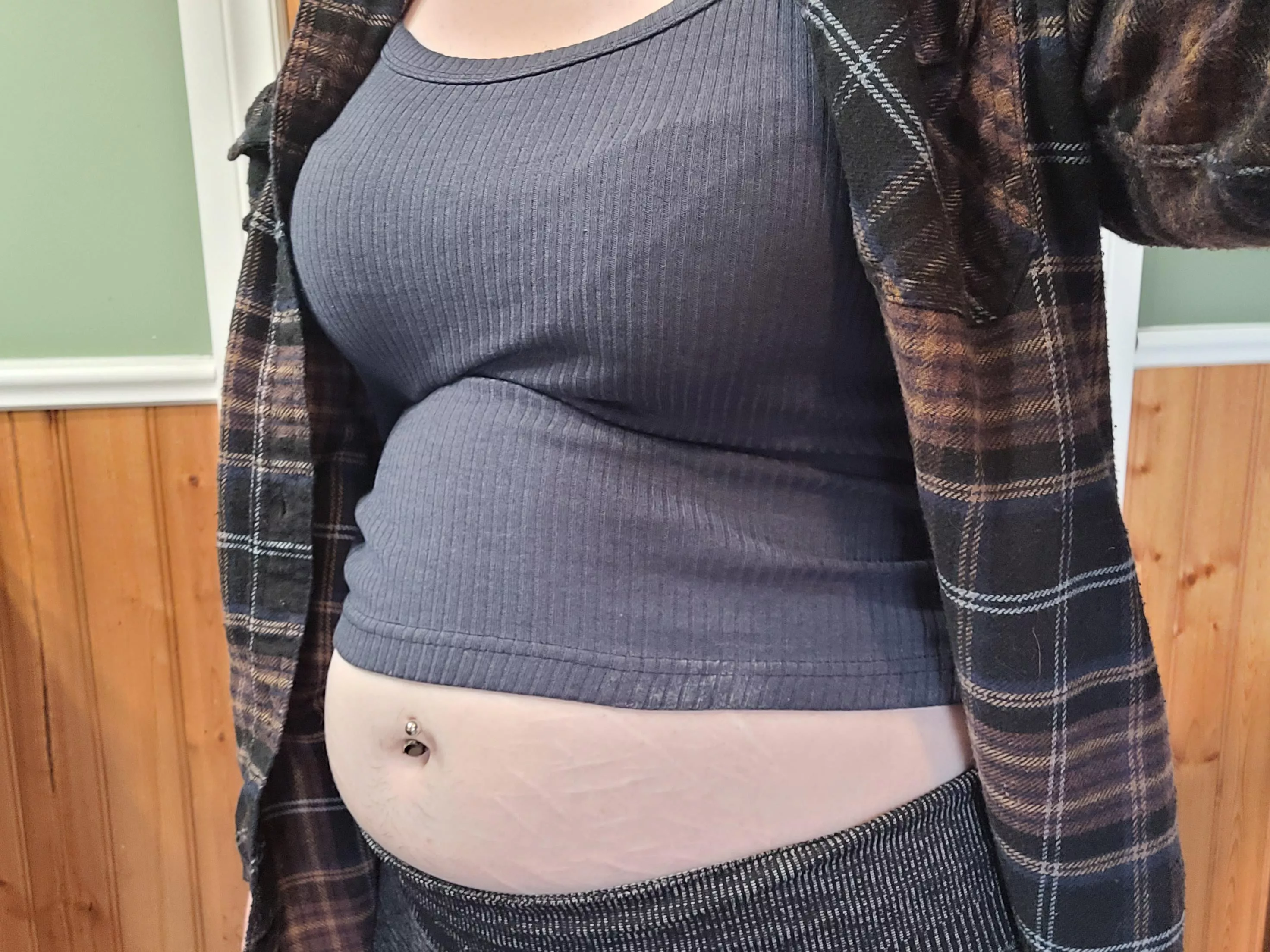 Good thing I have my sweater to cover up my post lunch belly at work