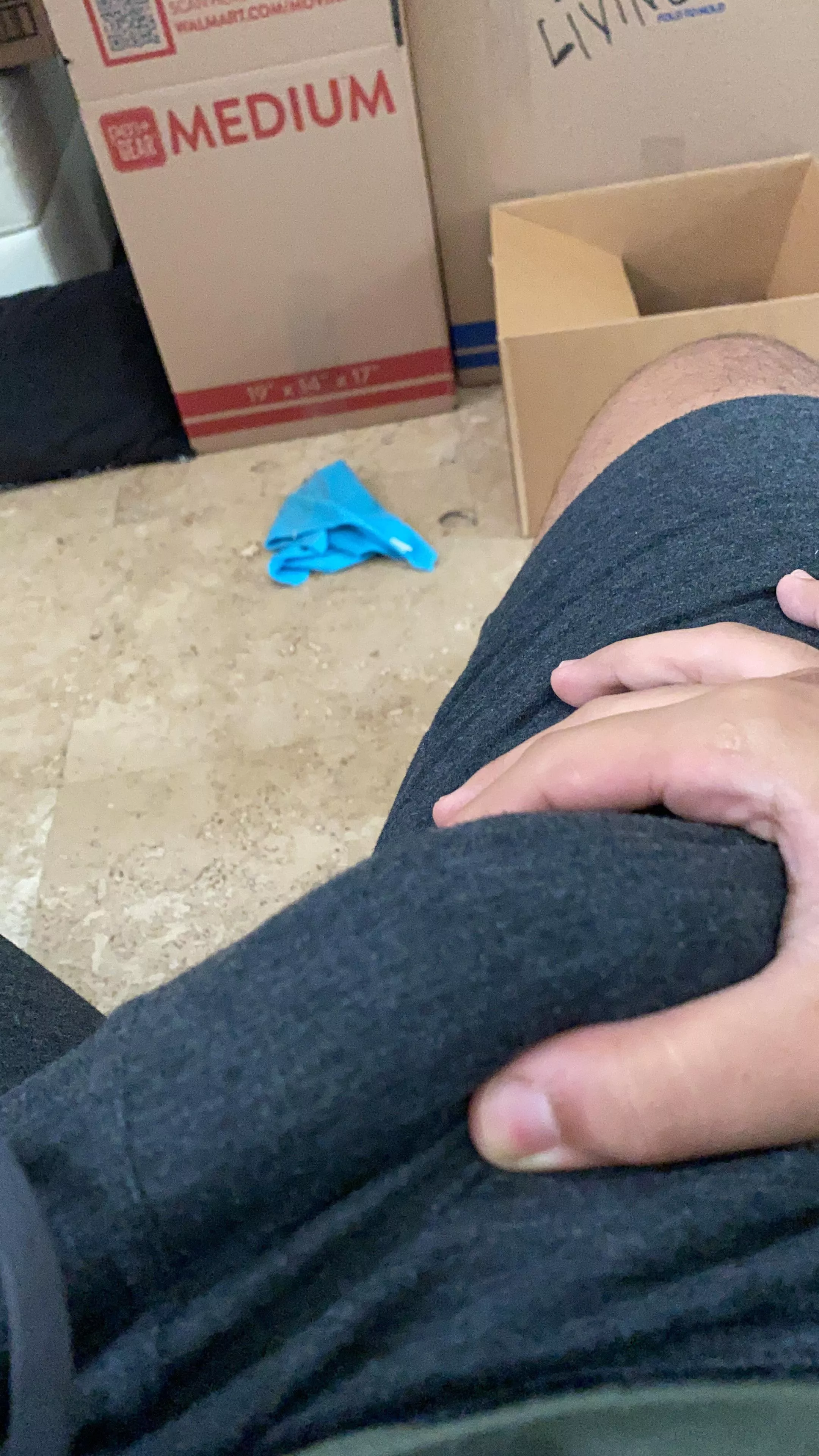 Got hard while packing