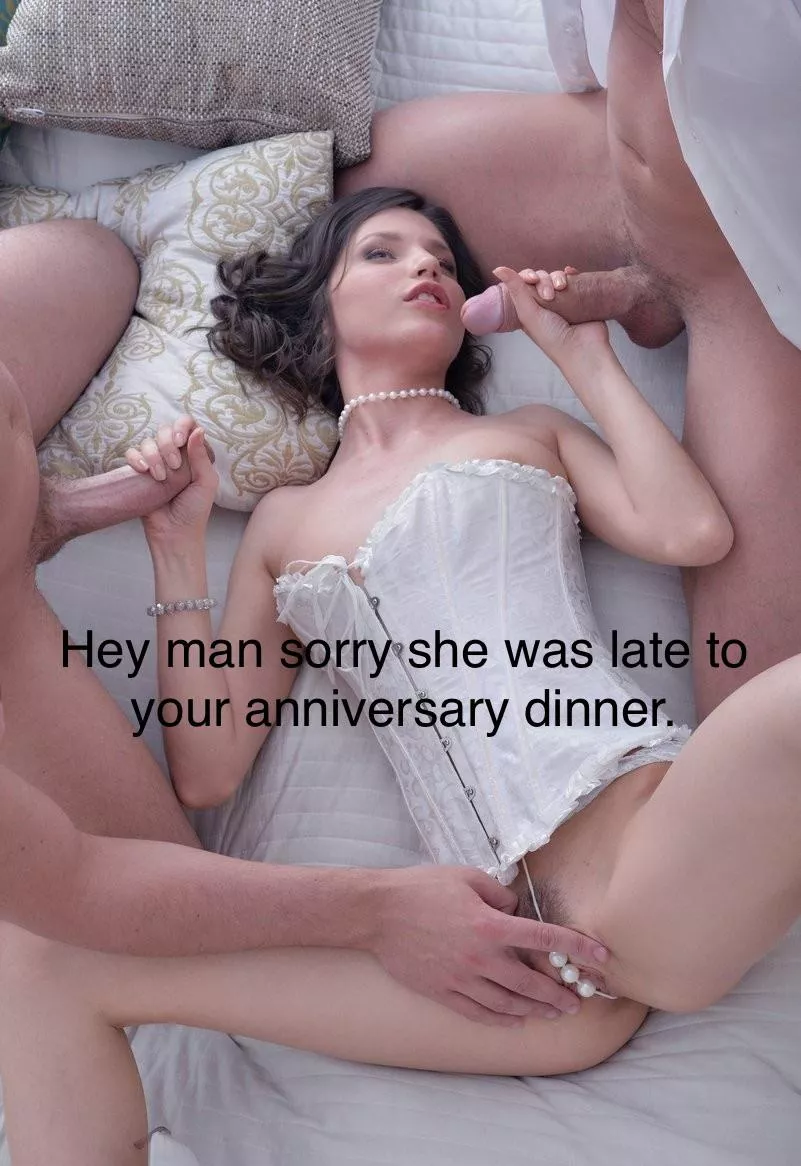 Got this from her boss…now I know why she was late to our anniversary dinner