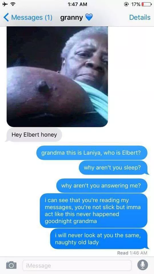 Got your grandma on my dick.