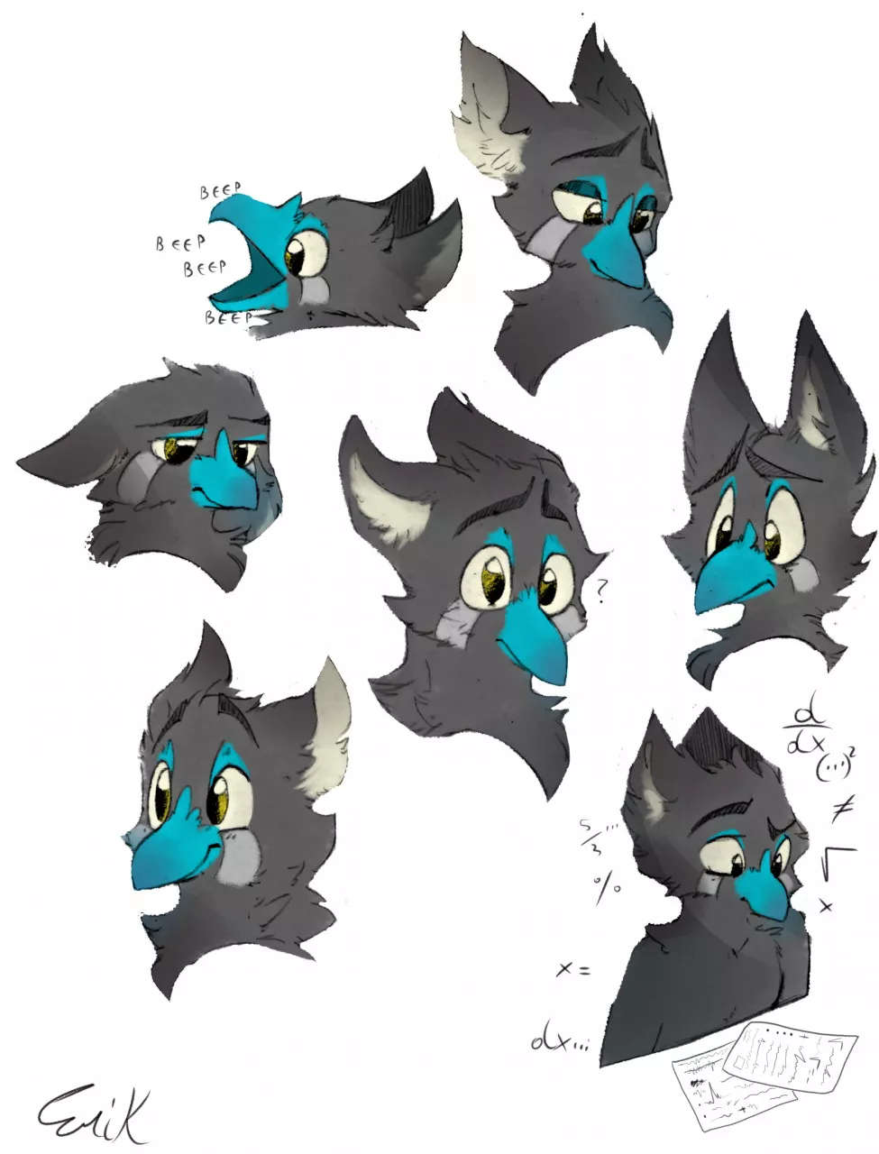 Gryphon expressions sheet i did a while back! (Comms like these are open)