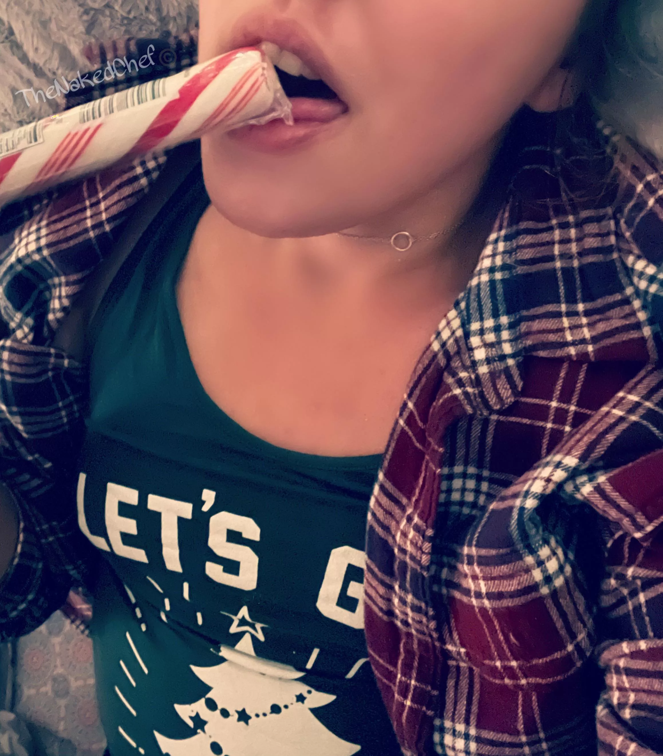 Guess which hole I filled with this candy cane!?