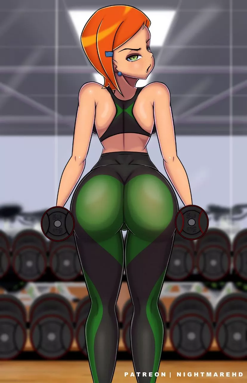 Gwen Tennyson in the Fitness Center (Nightmare) [Ben 10]