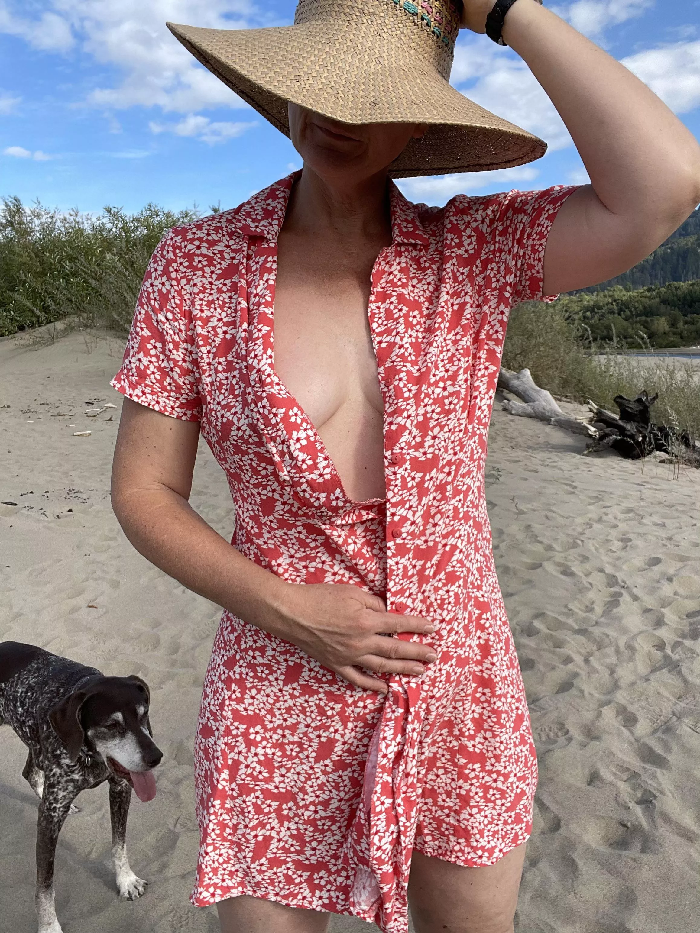 Had a little trouble with my buttons at the beach.