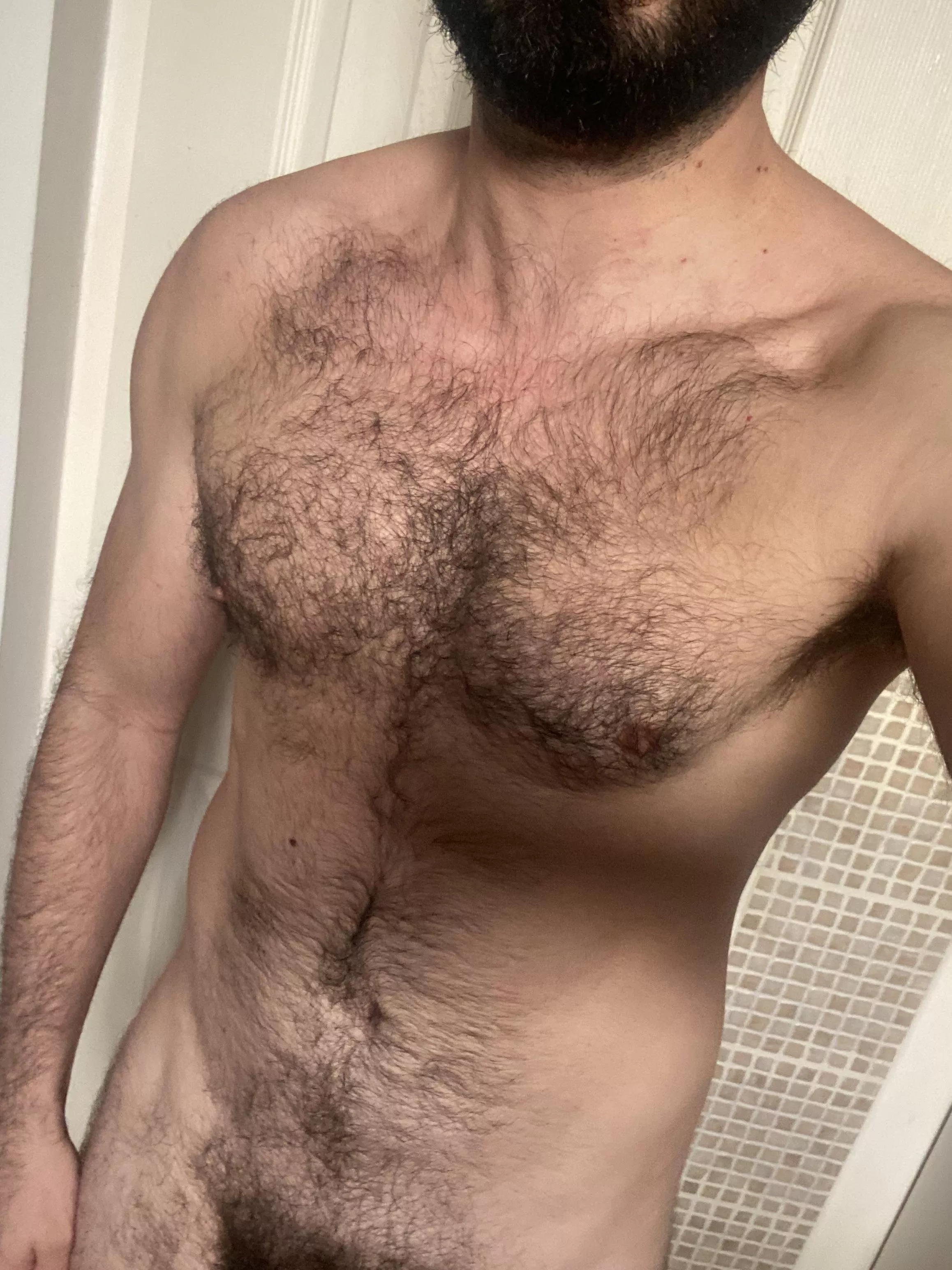 Hairy chest hairy tummy