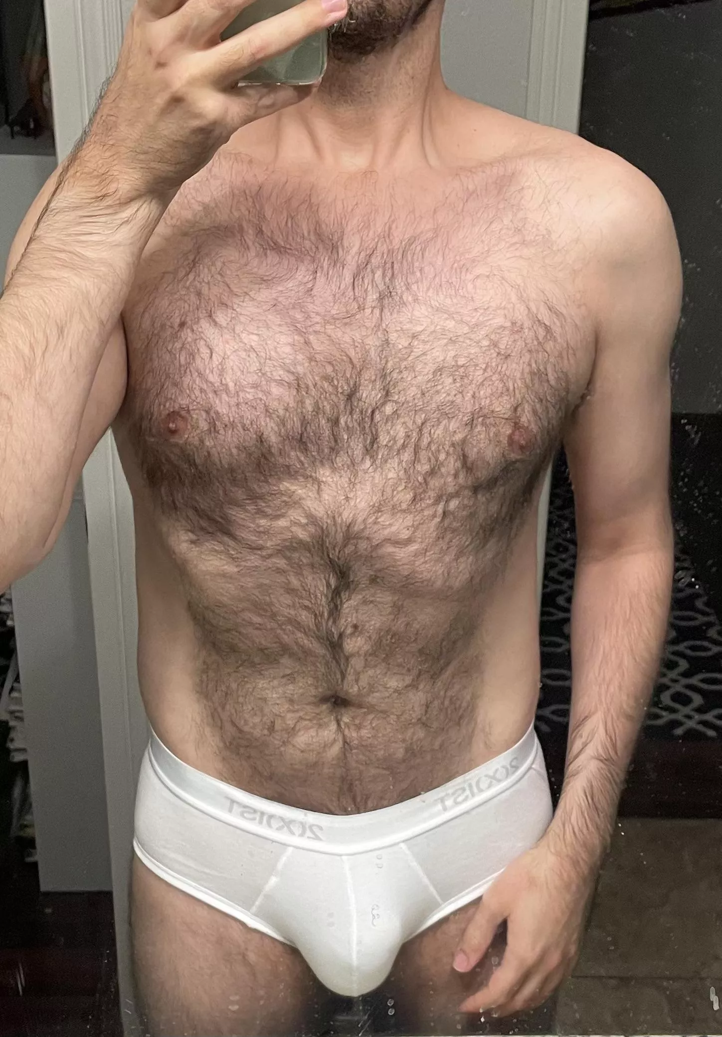 Hairy guys in white briefs: ðŸ‘ or ðŸ‘Ž