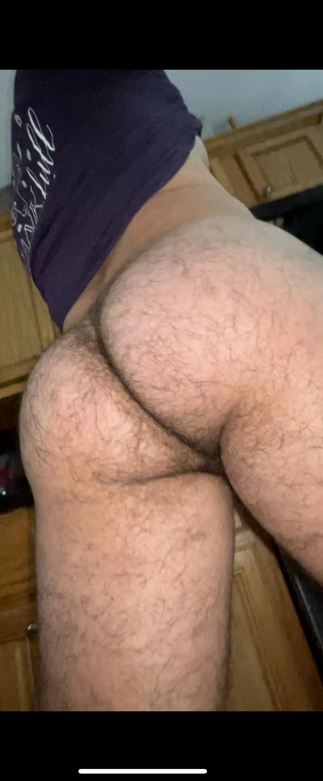 hairy man ass in the kitchen haha