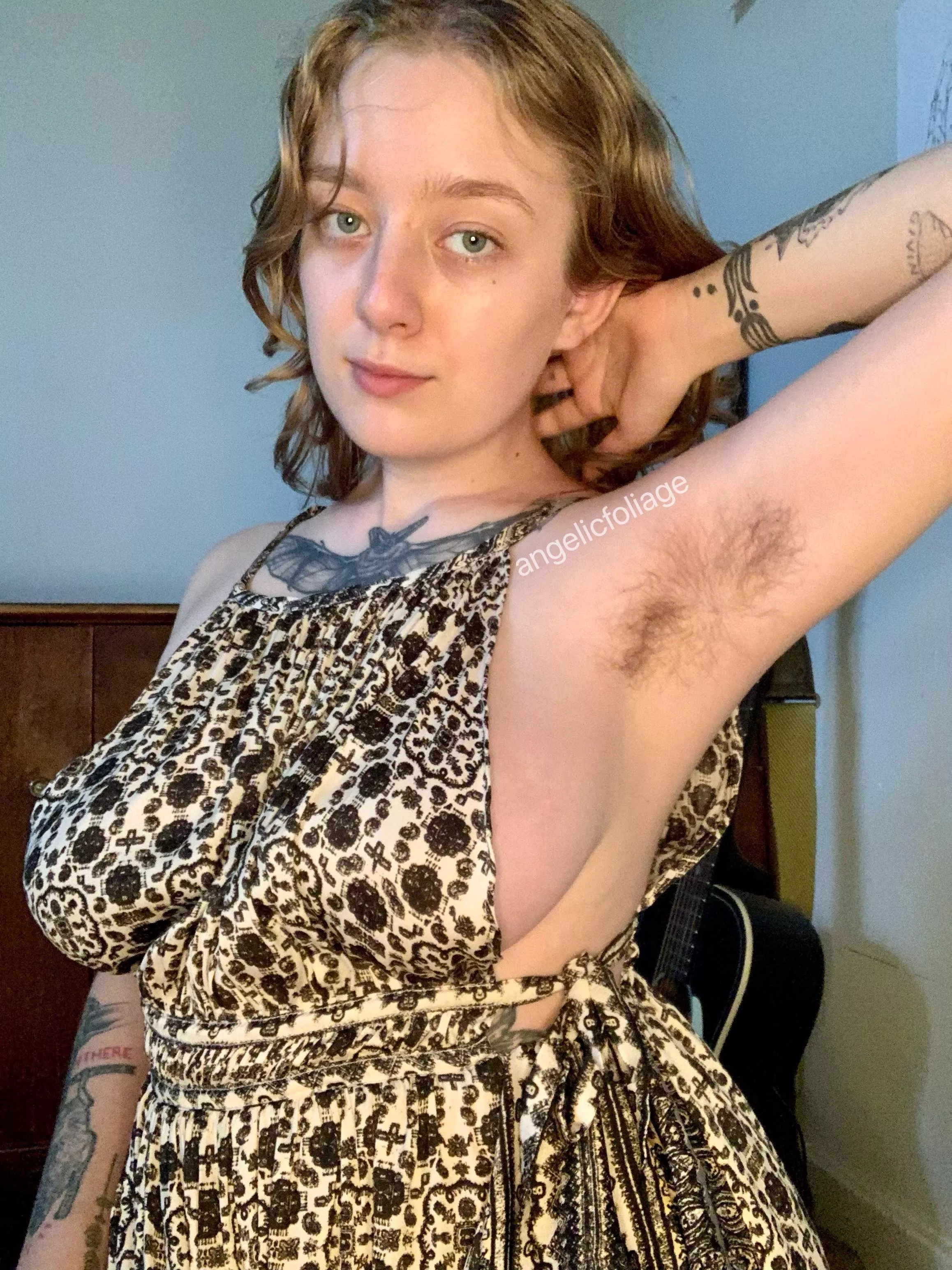 hairy pits in my new sundress :)