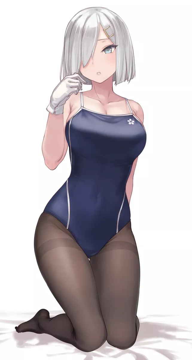 Hamakaze Pantyhose Under Swimsuit (Rokuwata Tomoe) [Kantai Collection]