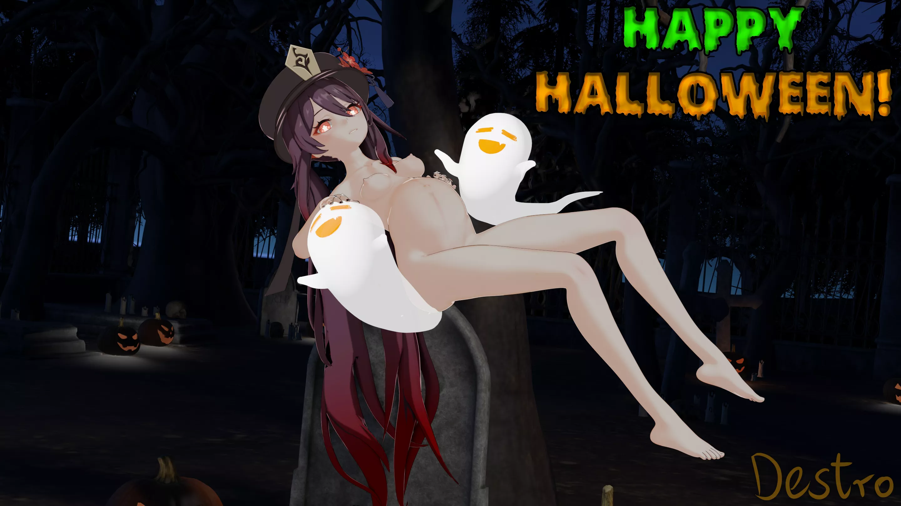 Happy Halloween from Hu Tao!