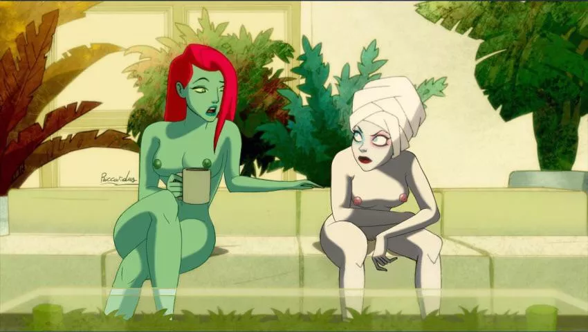 Harley & ivy after a shower