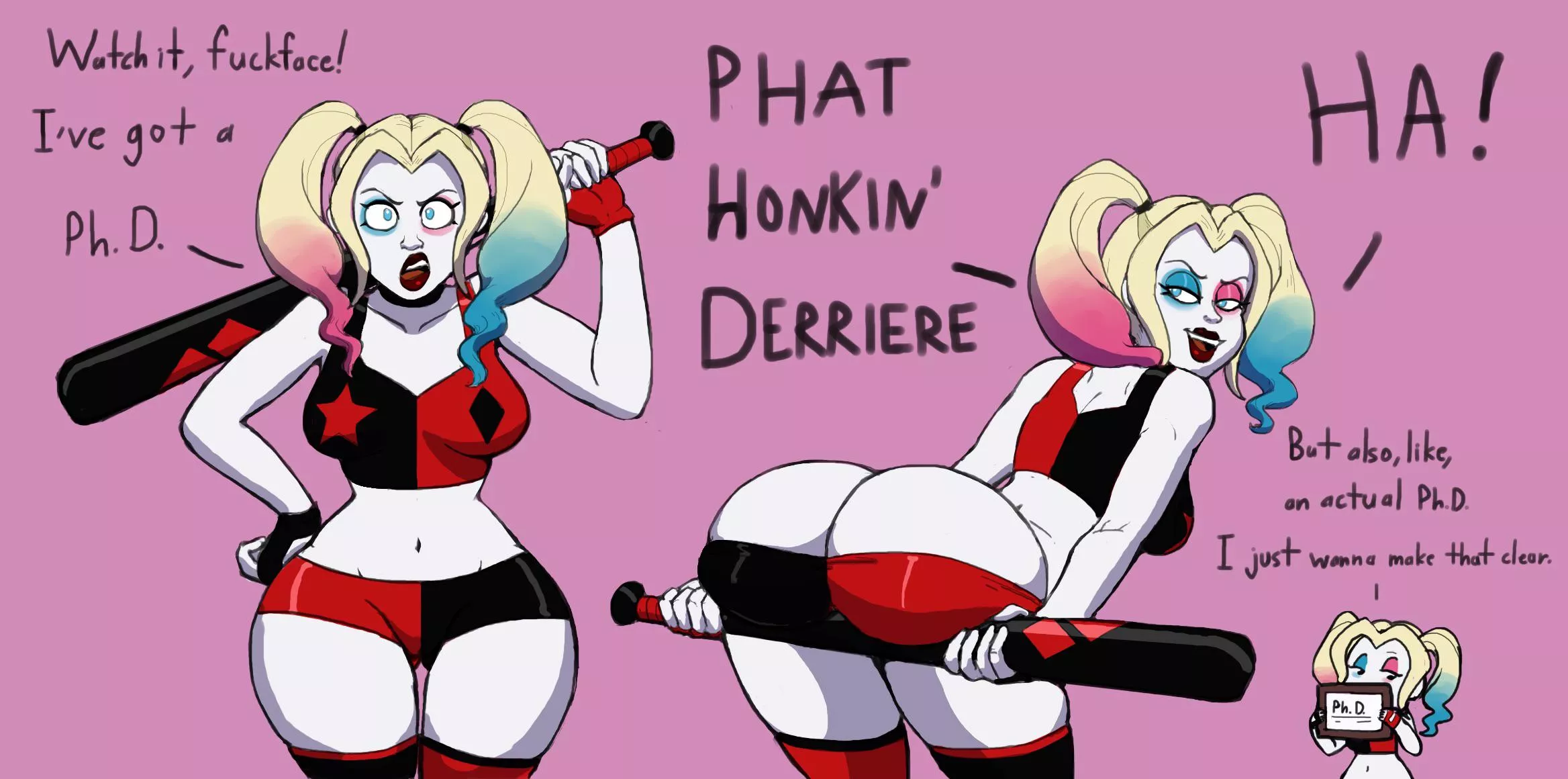 Harley with a bat..