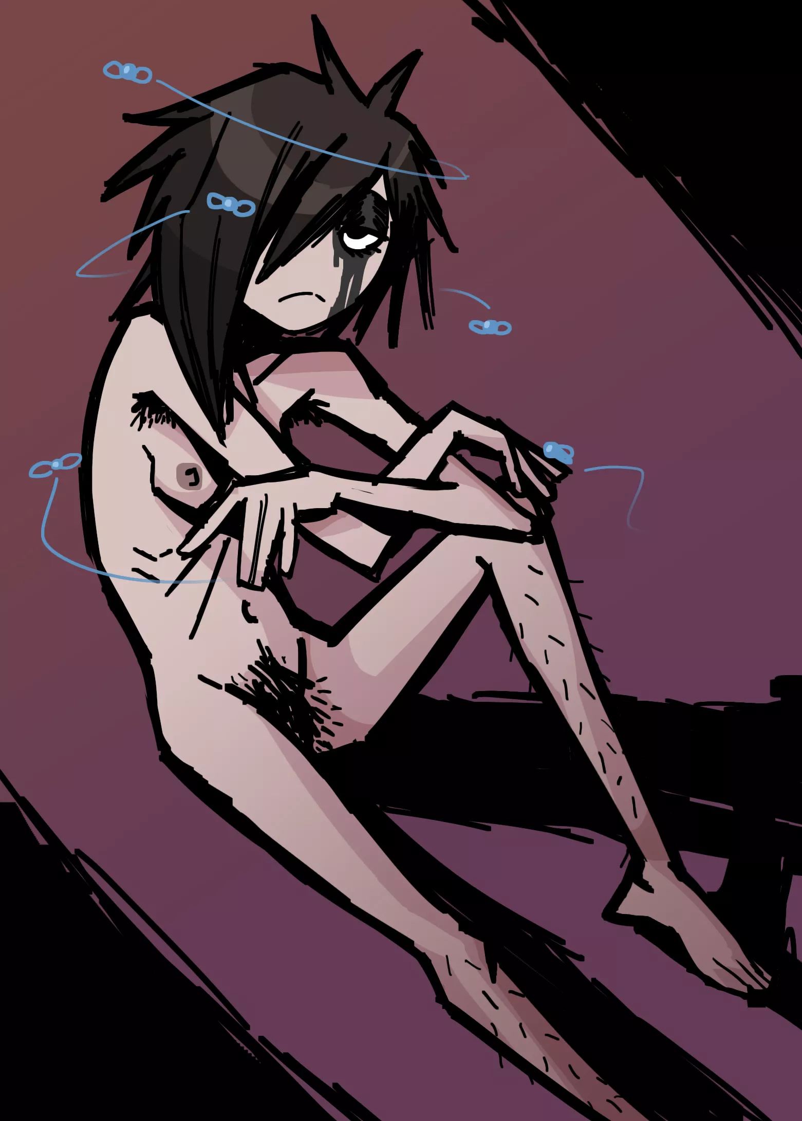 headcanon: tainted eve is too depressed to shave