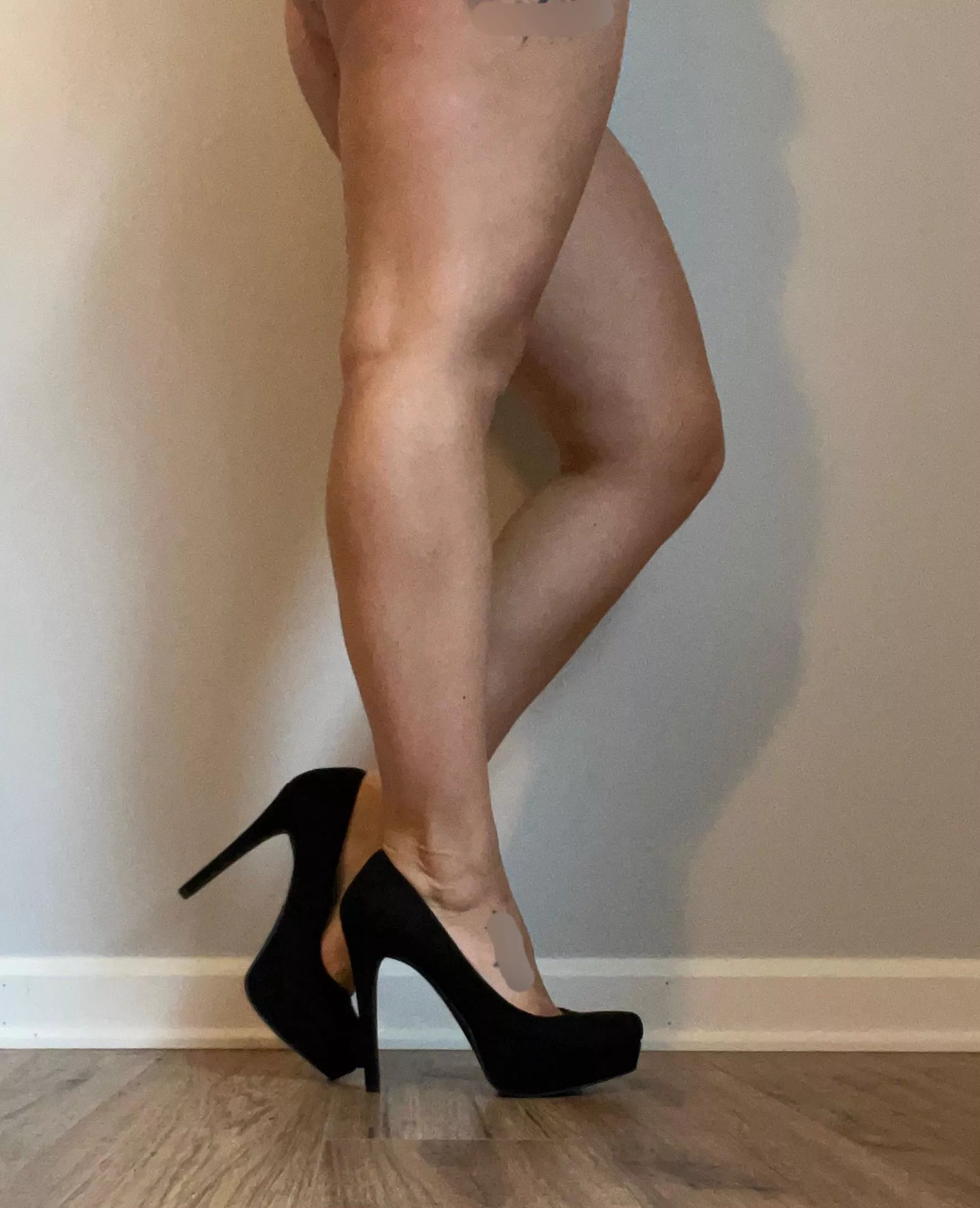 Heels stay on or come off?