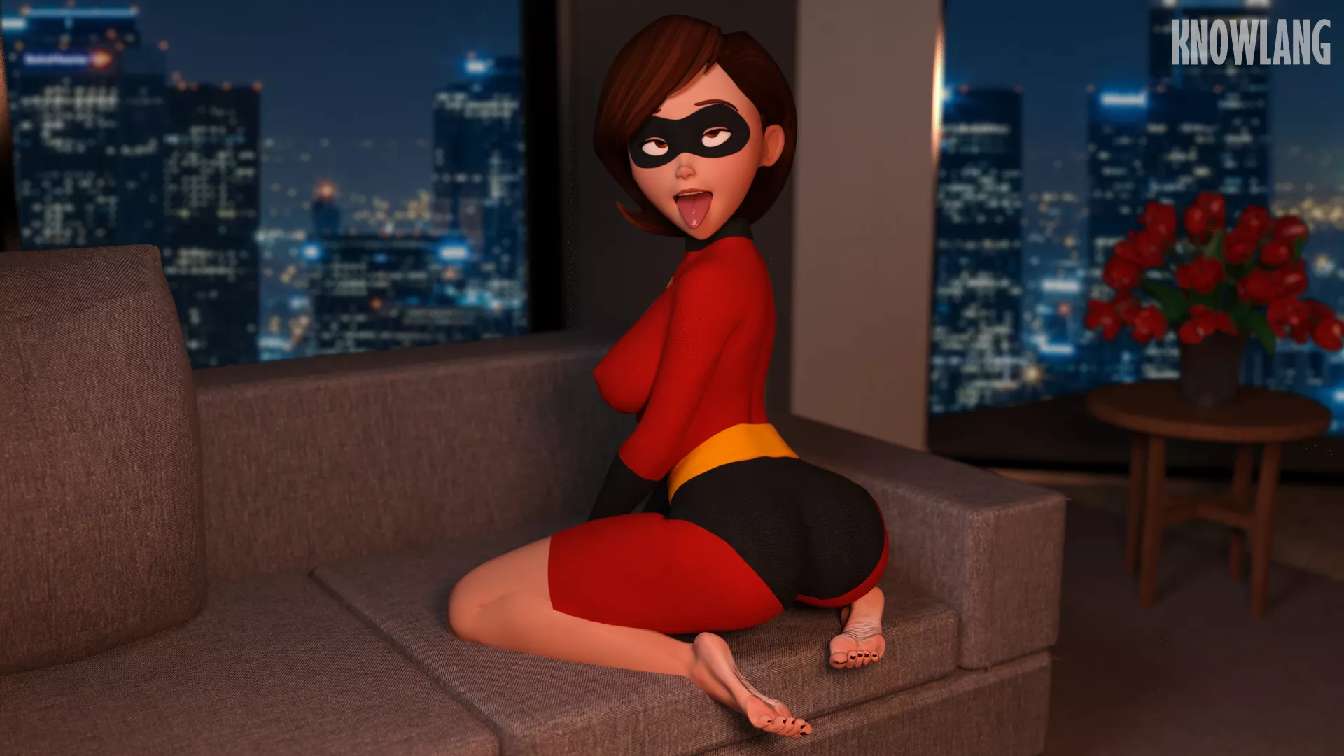 Helen Parr - Ahegao on couch [The Incredibles]