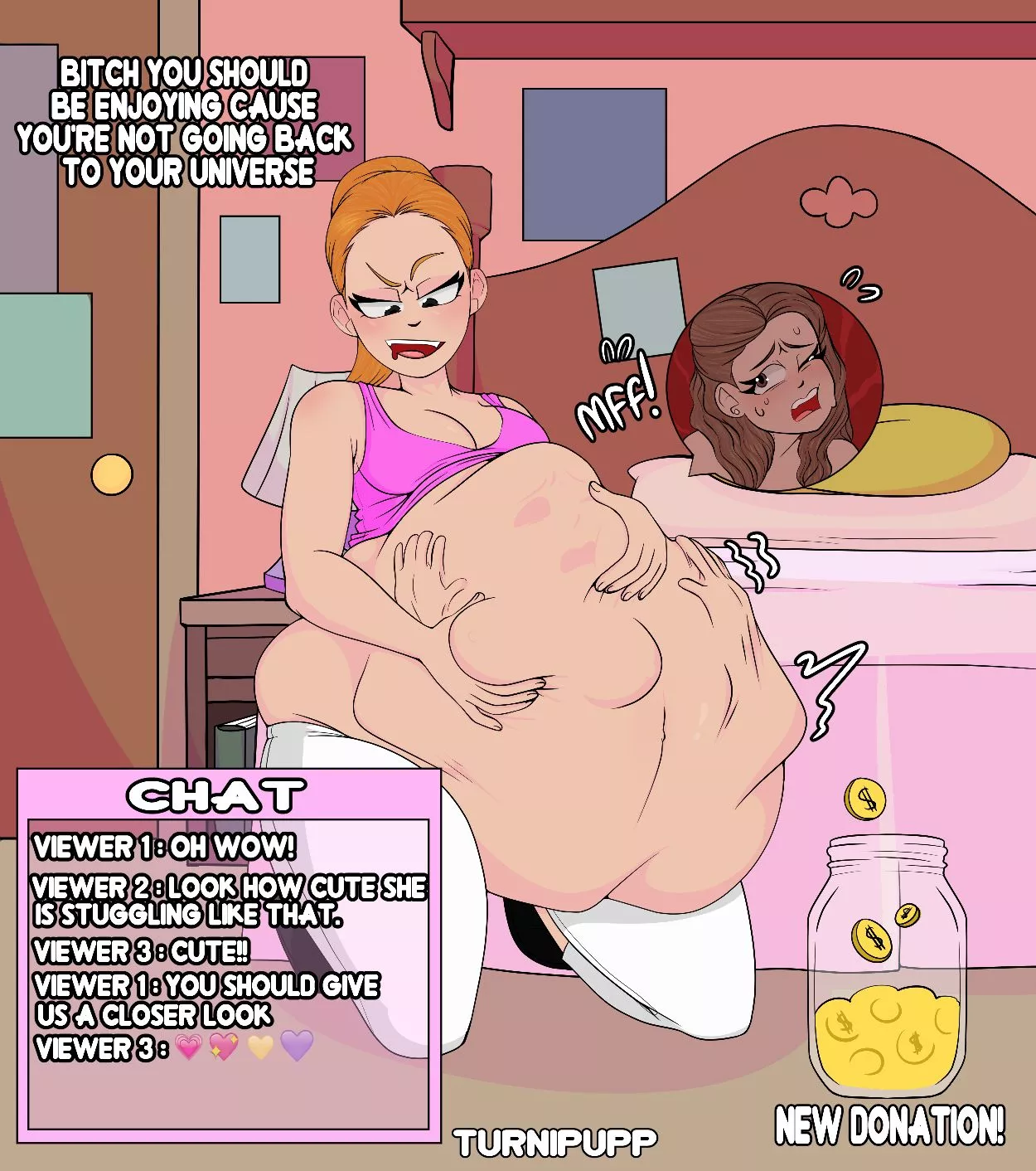 Hello Everyone here is an alternate version of summers livestream with nancy wheeler the one in her stomach [this photo was made by TURNIPUPP]