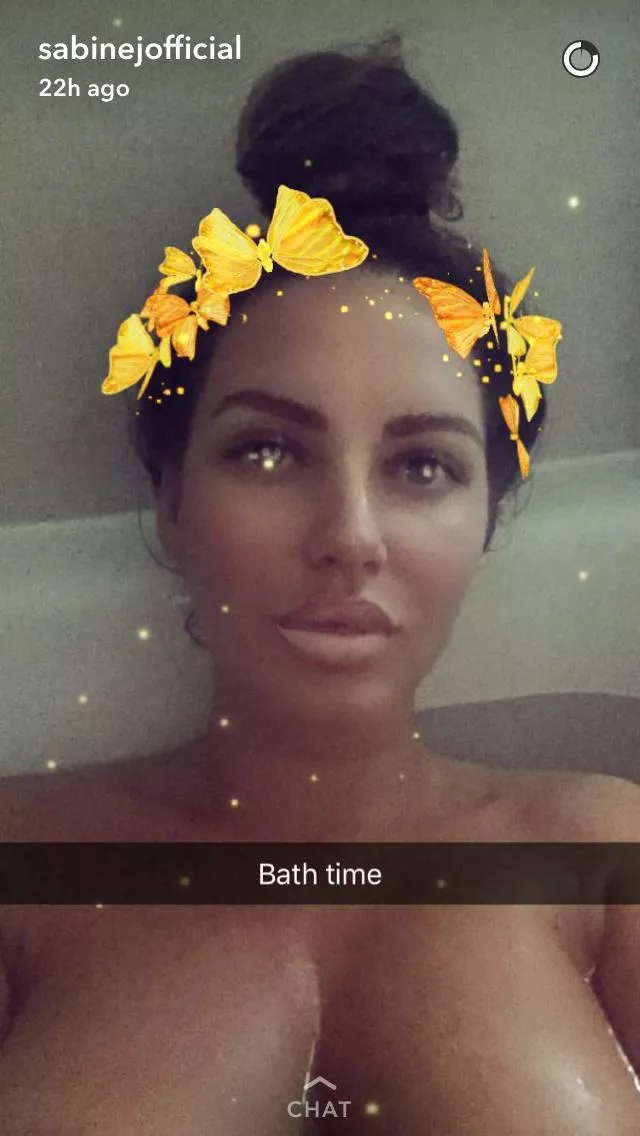 Her cleavage in the bath is a treat.