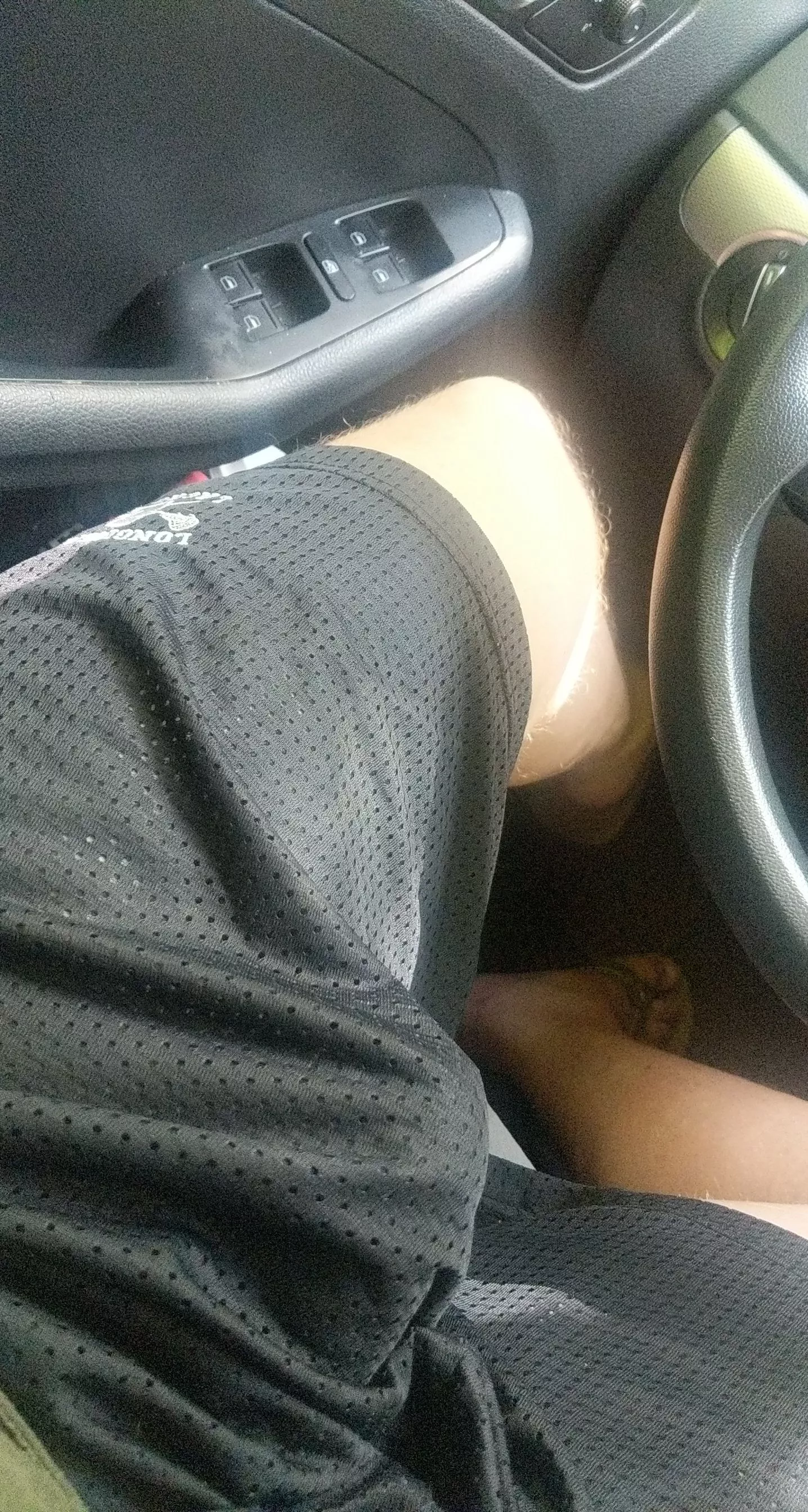 Here's my cock outline, always bulges out when I free ball in Lax shorts