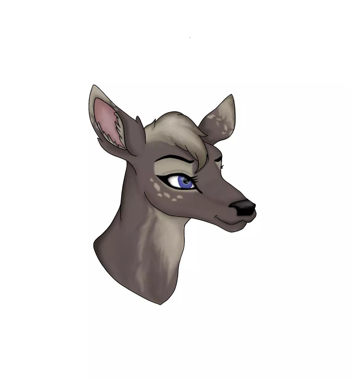 hey guys! im super new to this and this lil deer girl is the first furry drawing ive finished, any tips opinions or criticism? im trying to get more into this i think its super fun :)