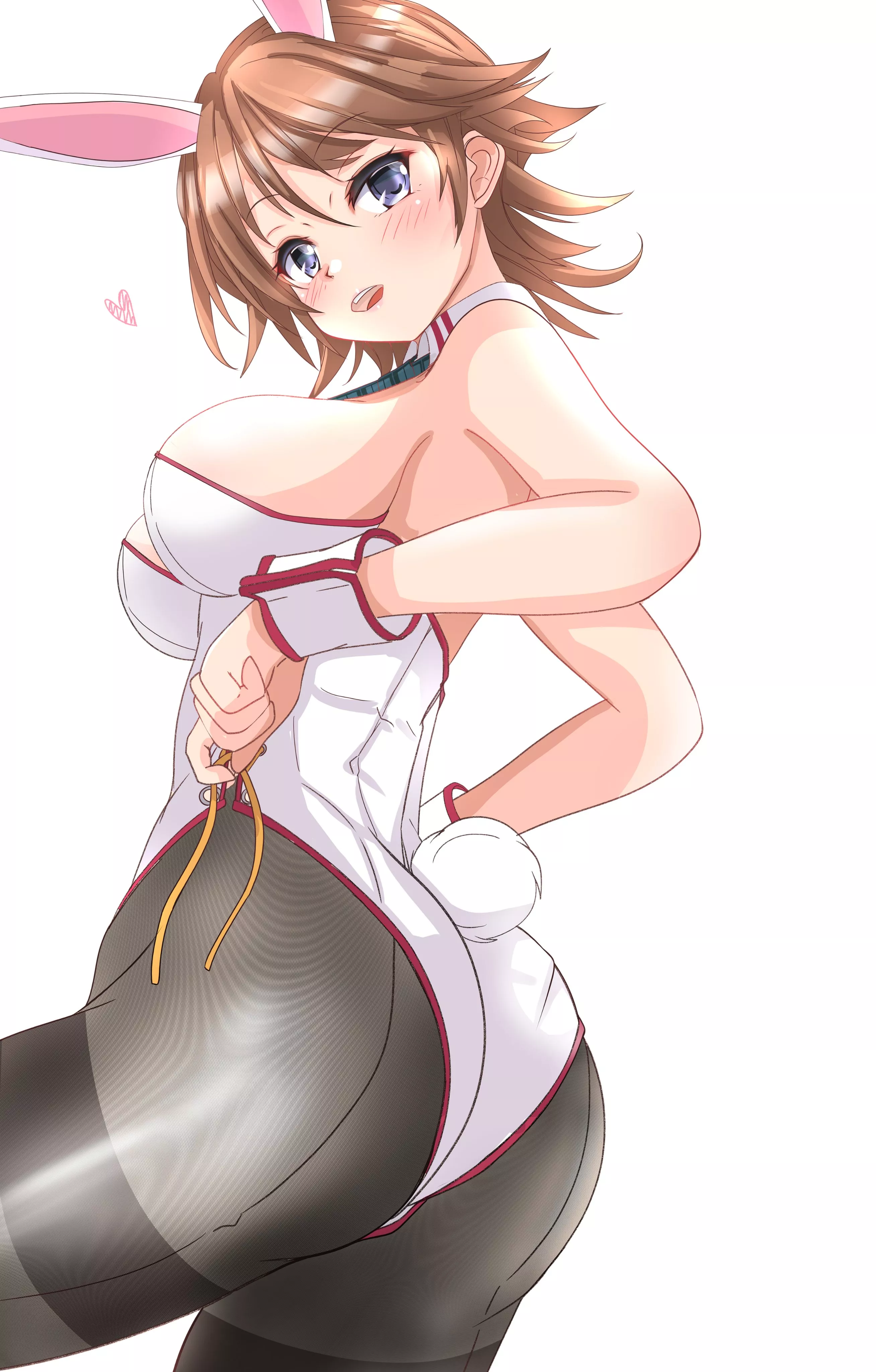 Hiei Bunny Girl Needs Help Tying It (Nitamako) [Kantai Collection]