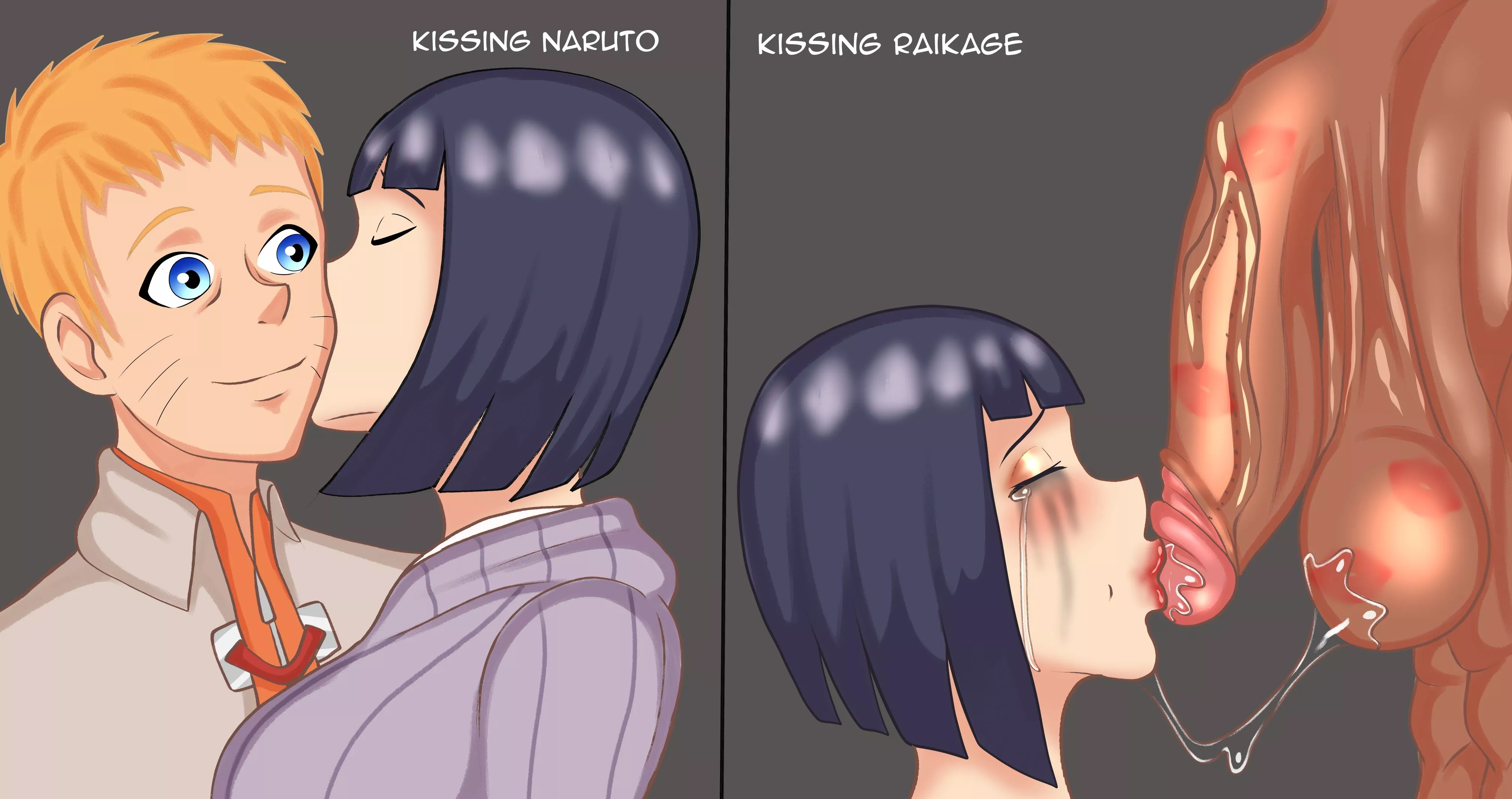 Hinata kissing