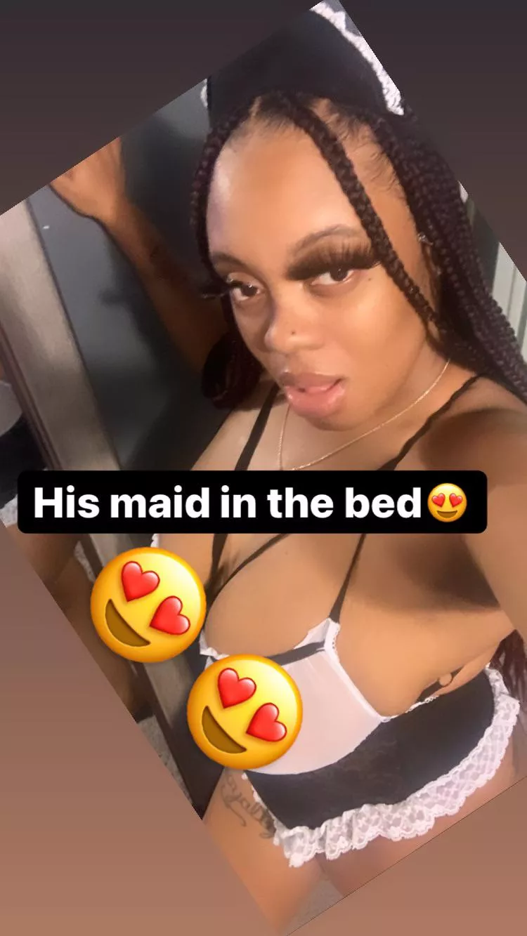 His maid in bed