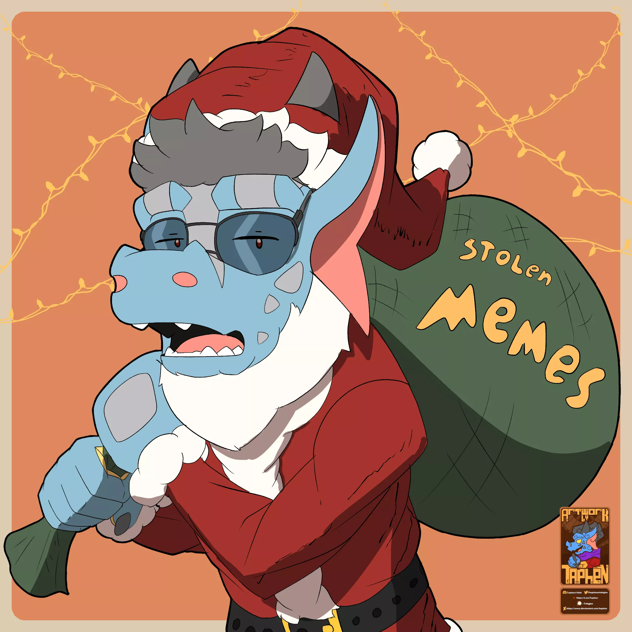 HO HO HO! I'm here to stole your memes (art by @taphenortohgjen)