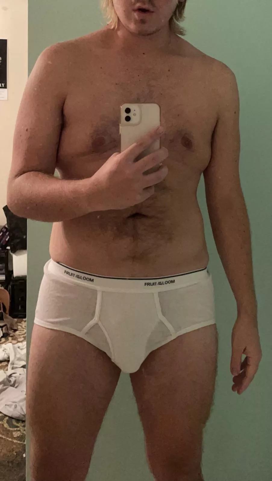 hope y’all like how mine looks in white briefs