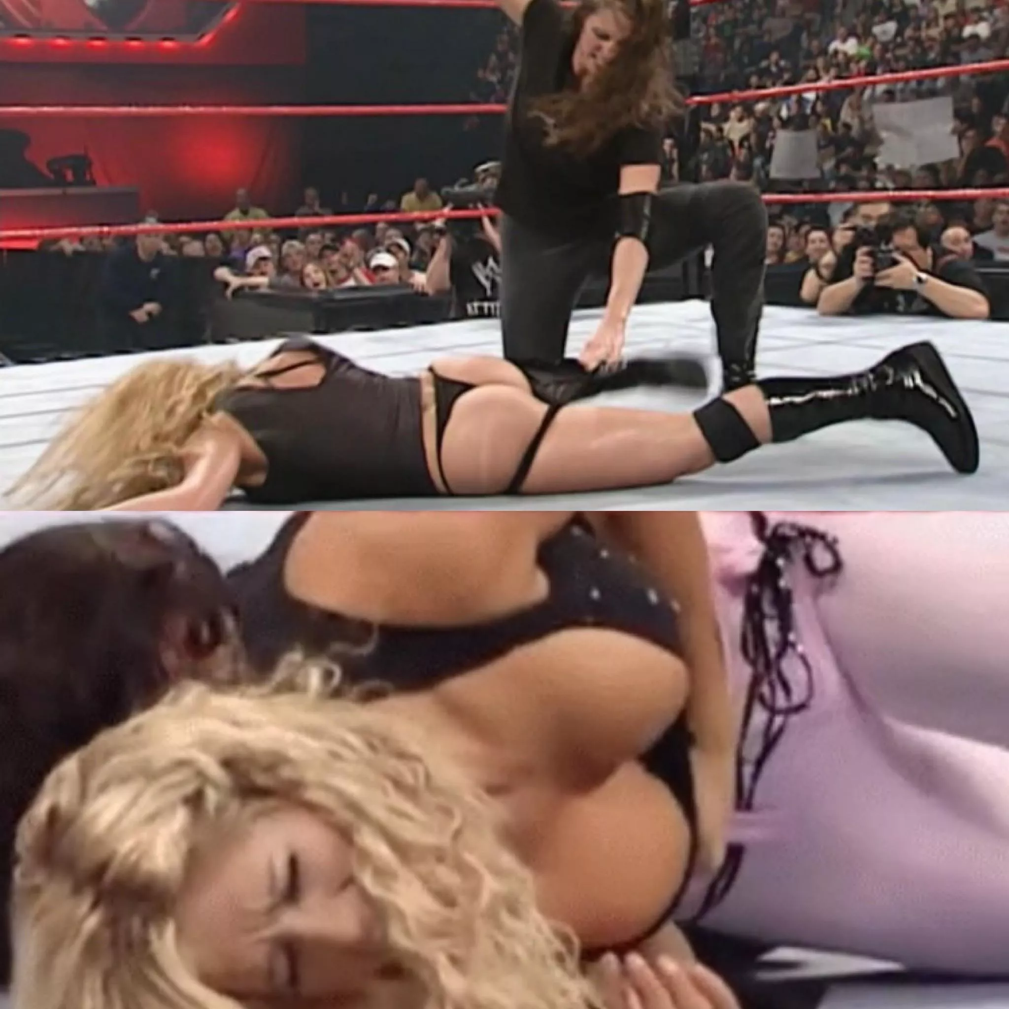 How degrading for these “divas” to have their body parts exposed as they get beaten in the ring