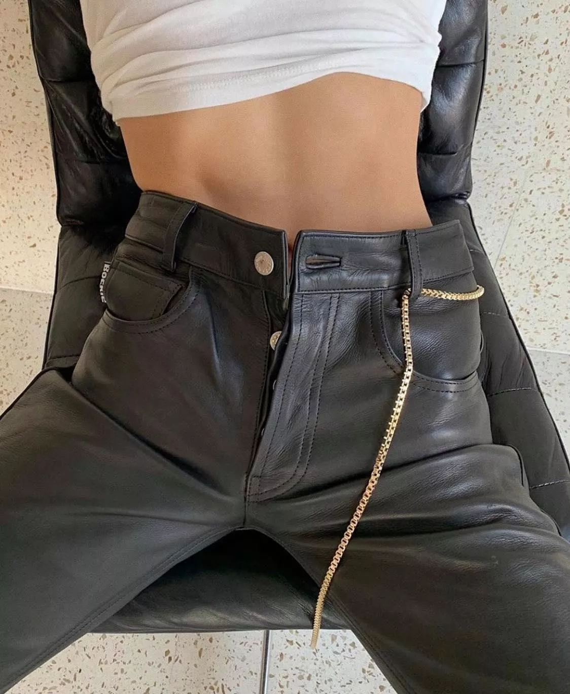 How do I look in these leather pants?